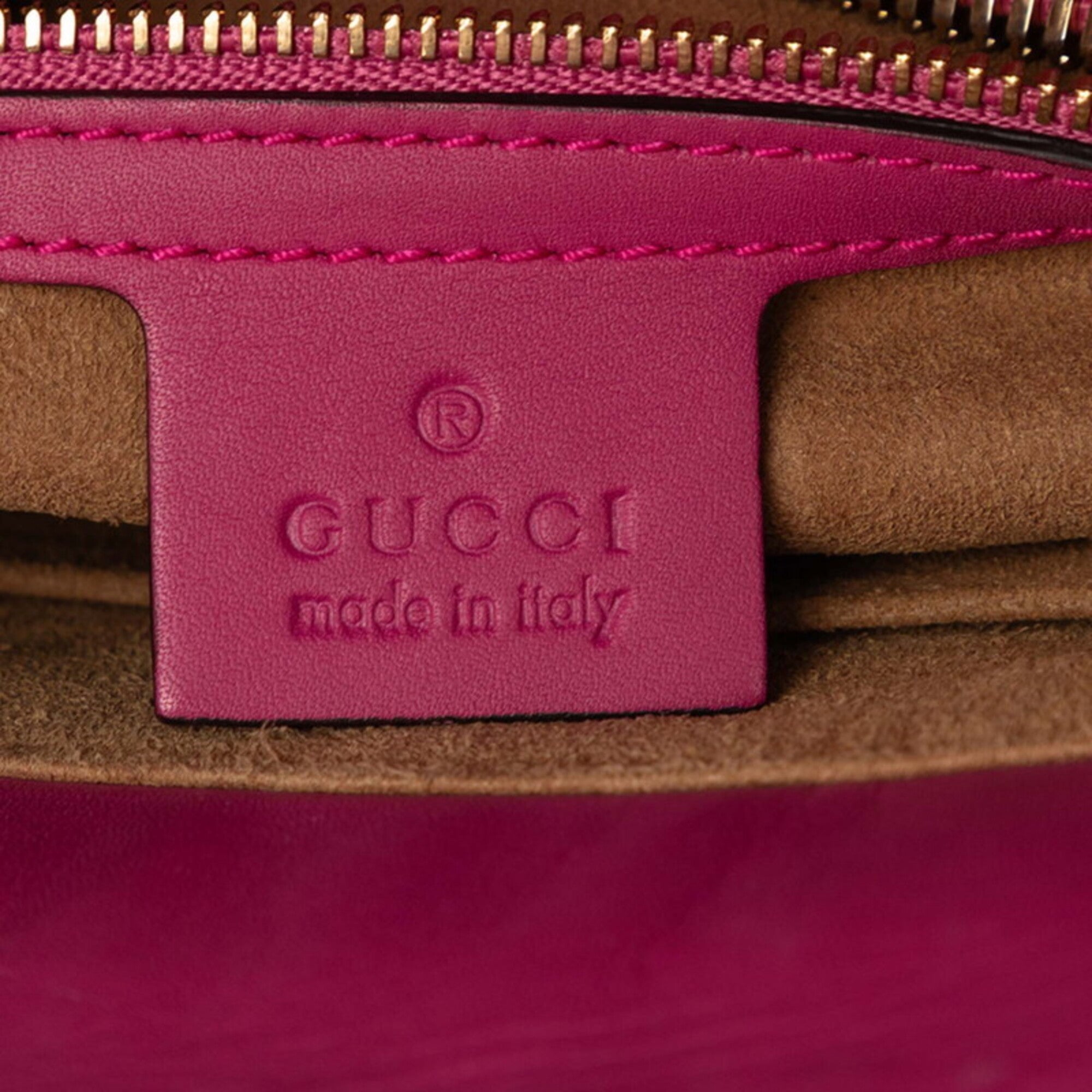Gucci Beige Pink Red Pvc Leather Handbag Shoulder Bag (Pre-Owned)