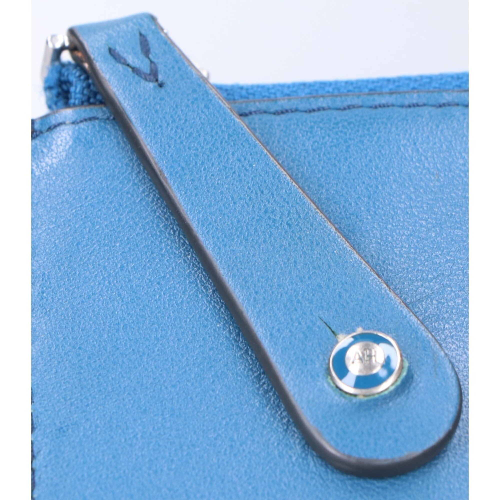 Anya Hindmarch Blue Leather Clutch Bag (Pre-Owned)