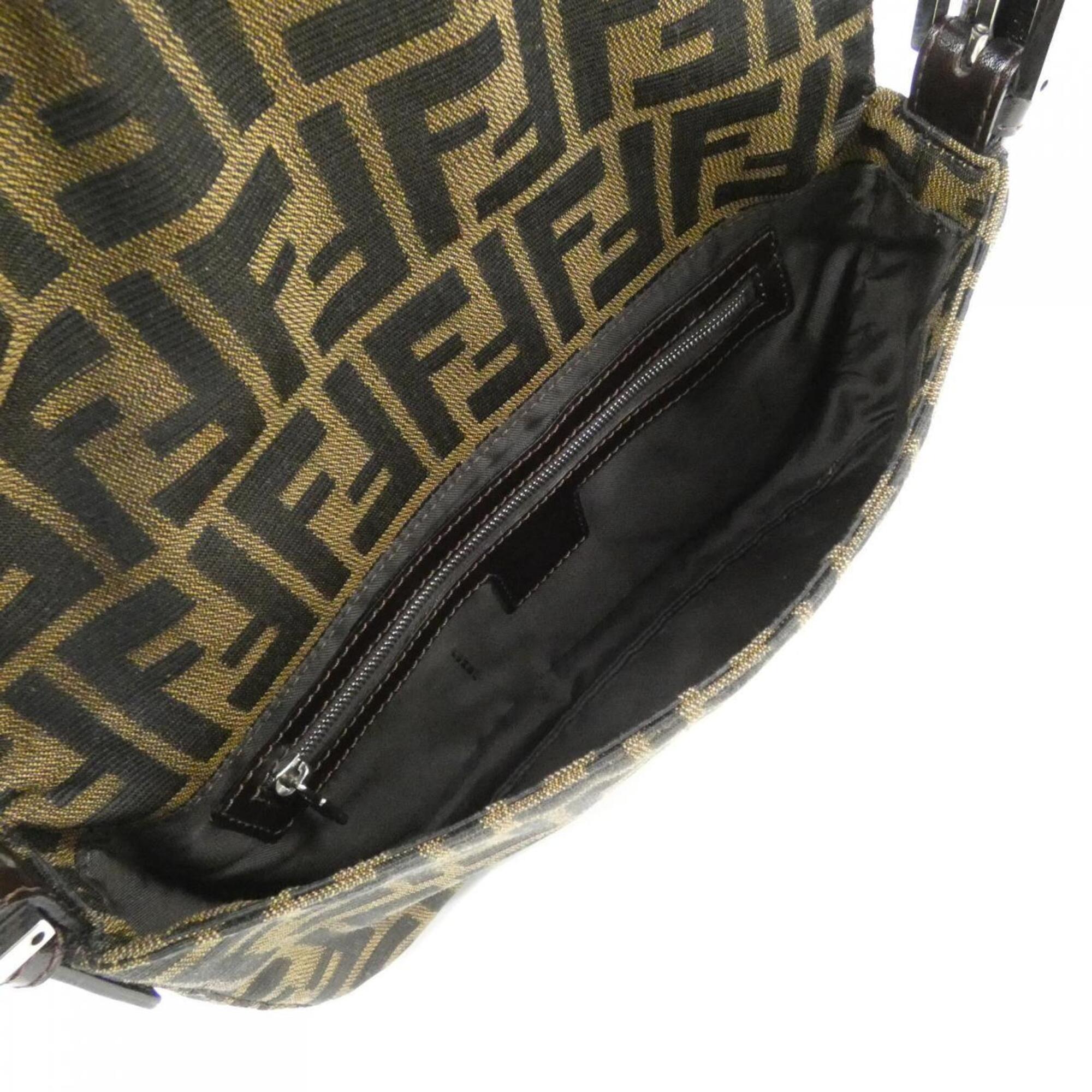 Fendi Brown Canvas Shoulder Bag (Pre-Owned)