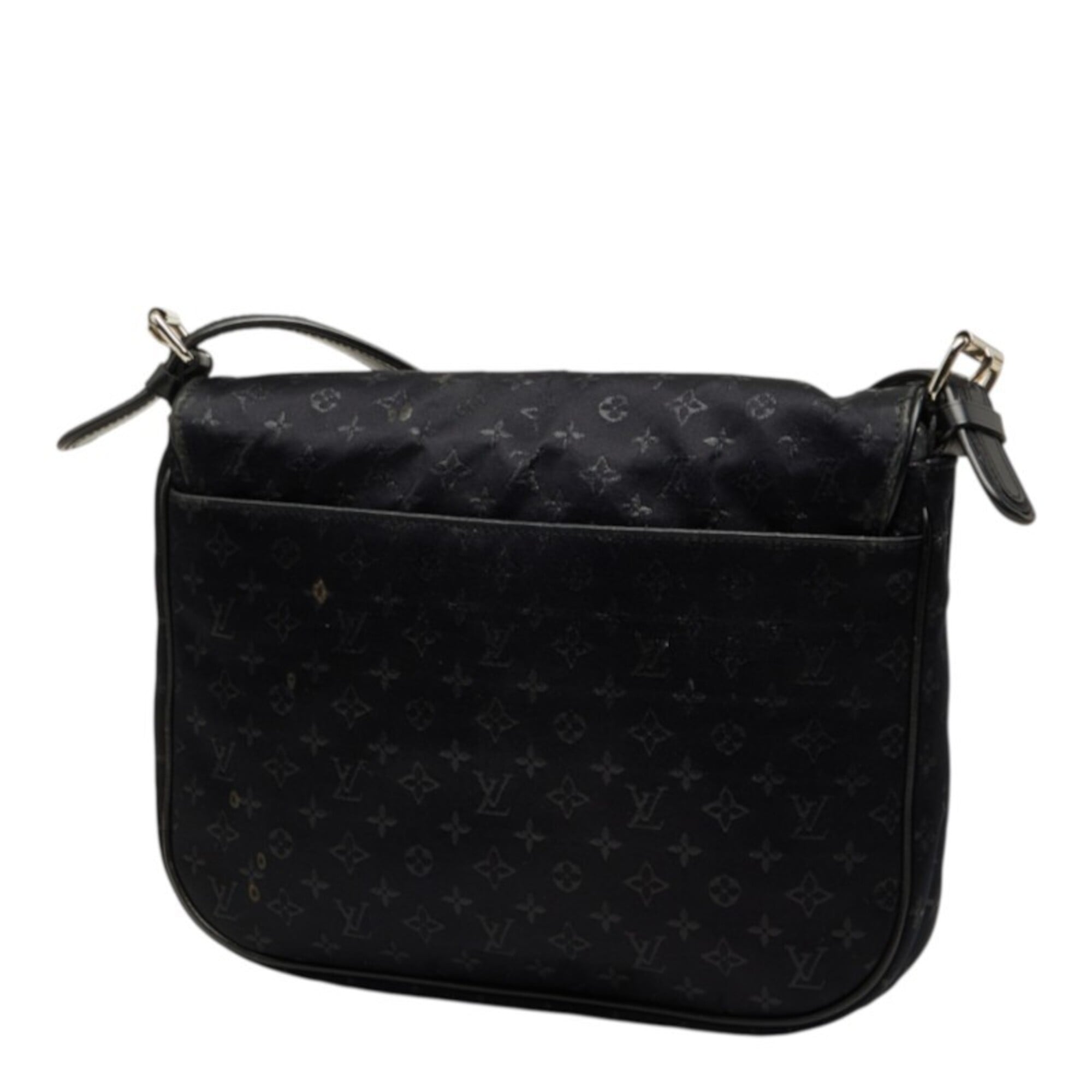 Louis Vuitton Black Monogram Noir Satin Leather Shoulder Bag (Pre-Owned)