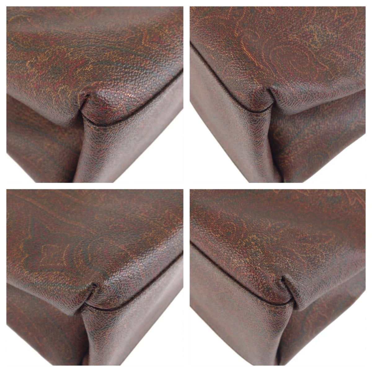 Etro Beige Brown Pvc Leather Shoulder Bag Tote Bag (Pre-Owned)
