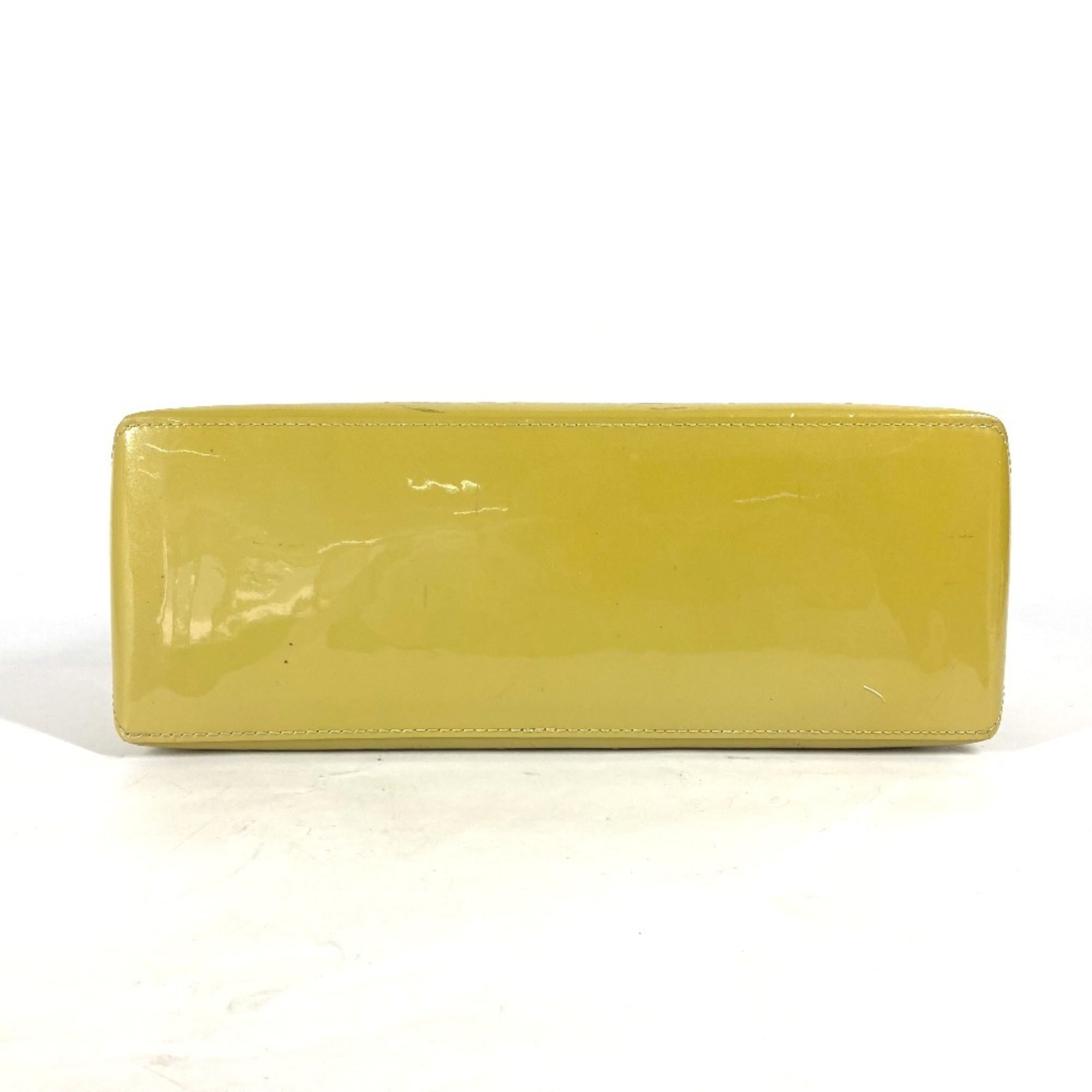 Louis Vuitton Yellow Monogram Vernis Handbag Tote Bag (Pre-Owned)