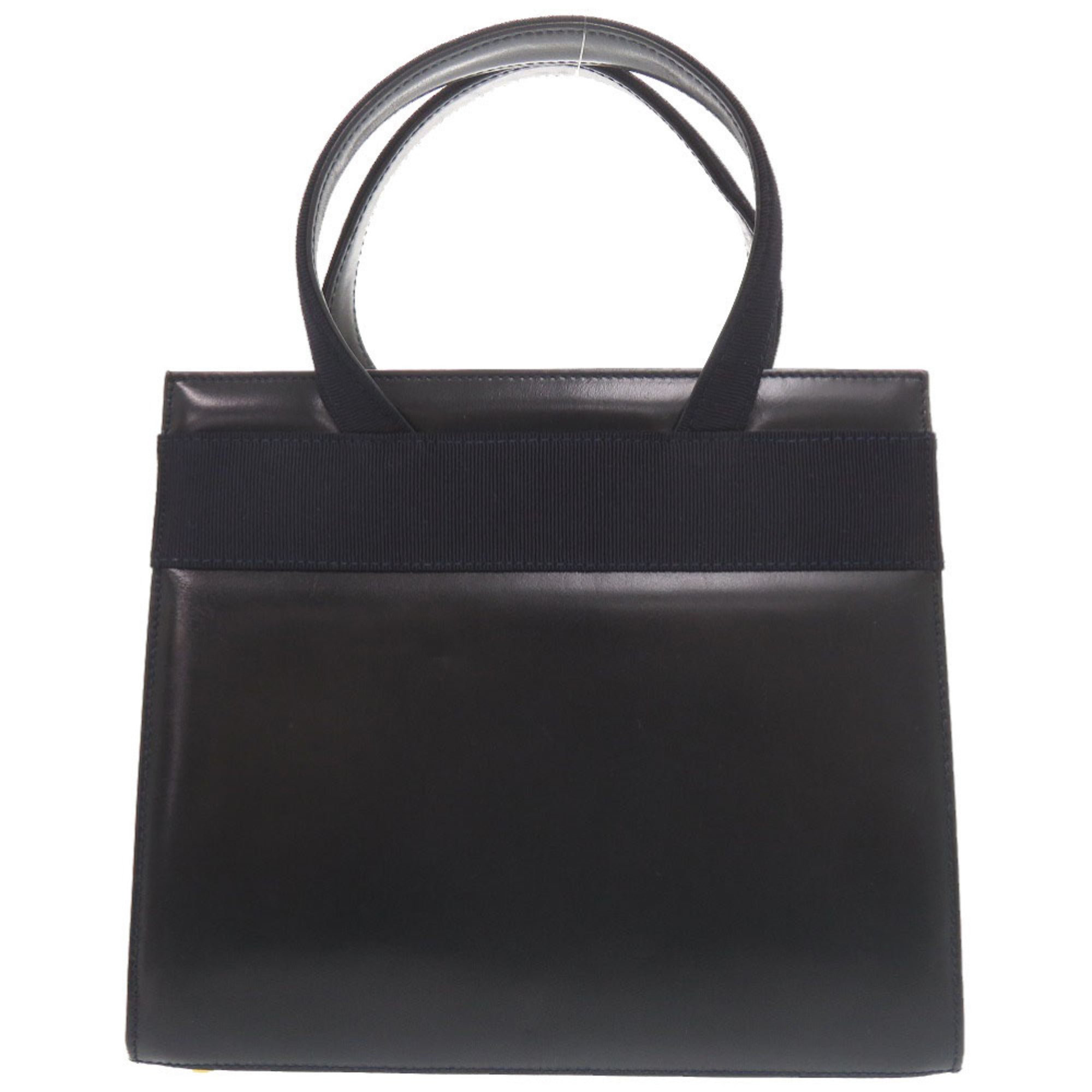 Salvatore Ferragamo Navy Leather Handbag Shoulder Bag (Pre-Owned)