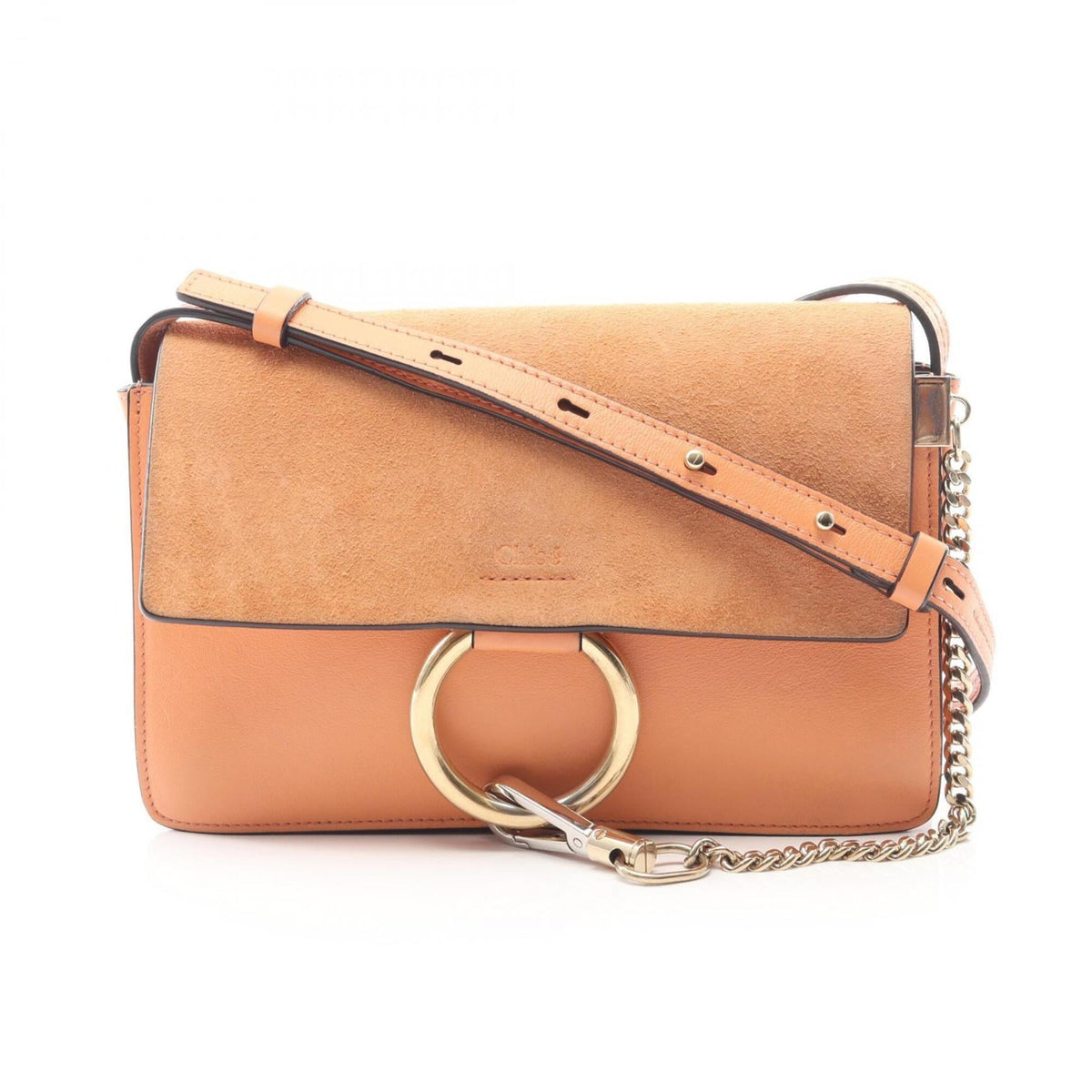 Chloé Orange Leather Suede Handbag Shoulder Bag (Pre-Owned)
