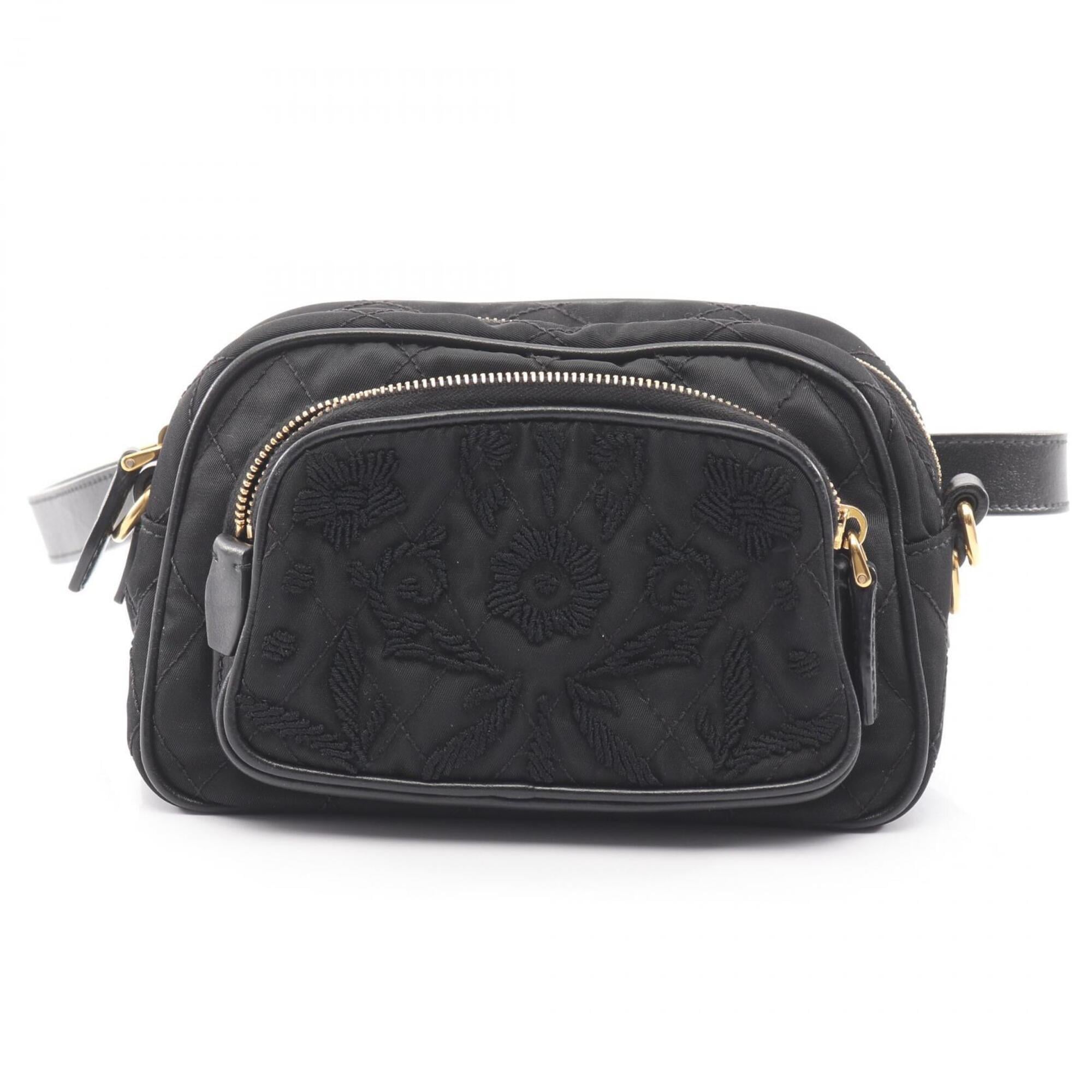 Prada Black Nylon Leather Fanny Pack (Pre-Owned)