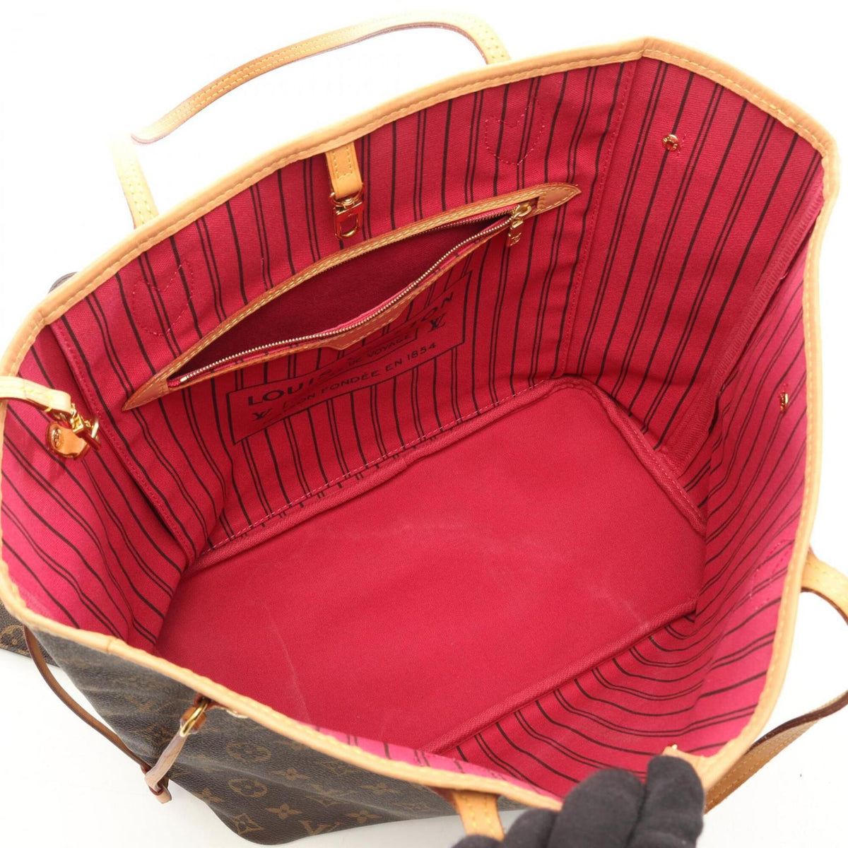 Louis Vuitton Brown Pivoine Coated Canvas Monogram Leather Handbag Pouch Tote Bag (Pre-Owned)