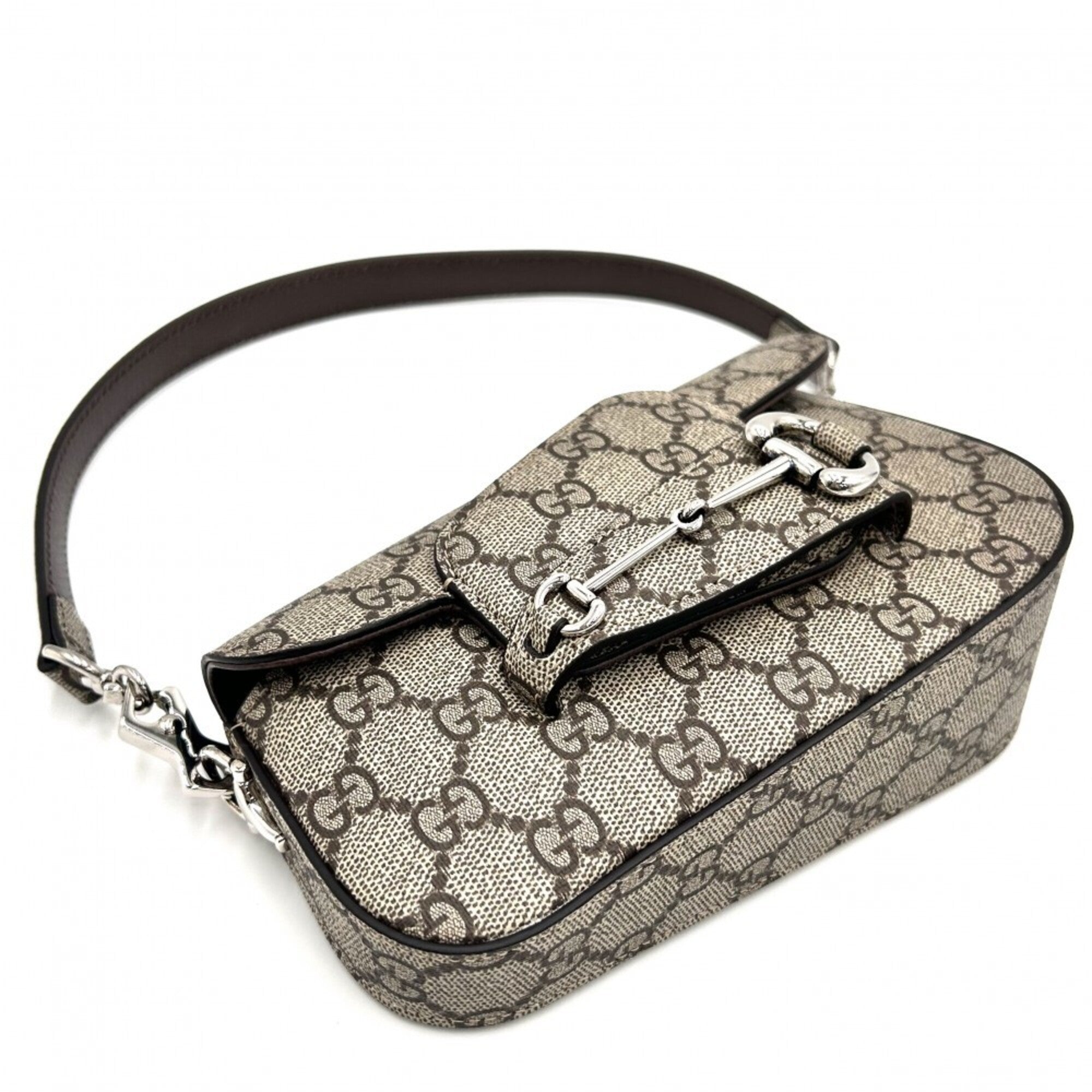 Gucci Beige Gg Supreme Canvas Handbag Shoulder Bag (Pre-Owned)