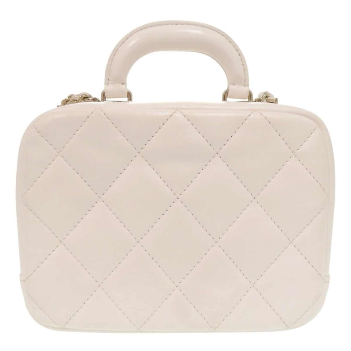 Chanel White Leather Shoulder Bag (Pre-Owned)
