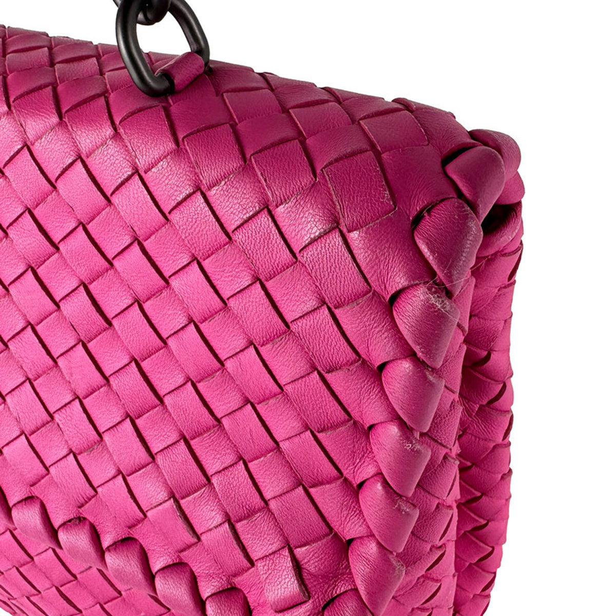 Bottega Veneta Pink Intrecciato Shoulder Bag (Pre-Owned)