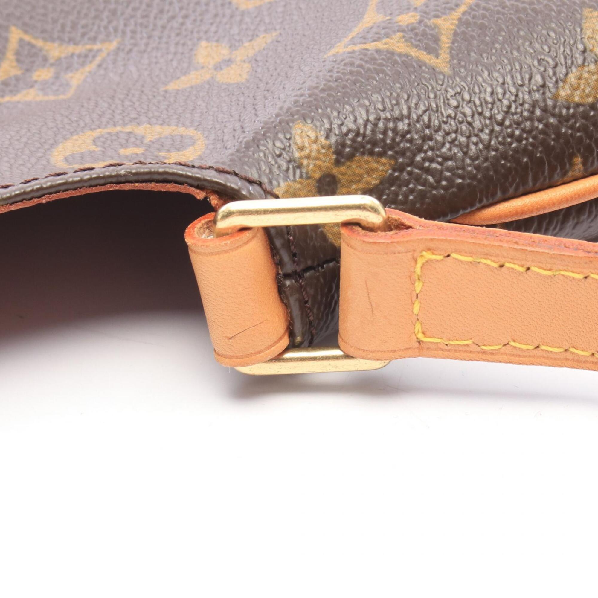 Louis Vuitton Brown Monogram Coated Canvas Leather Shoulder Bag (Pre-Owned)