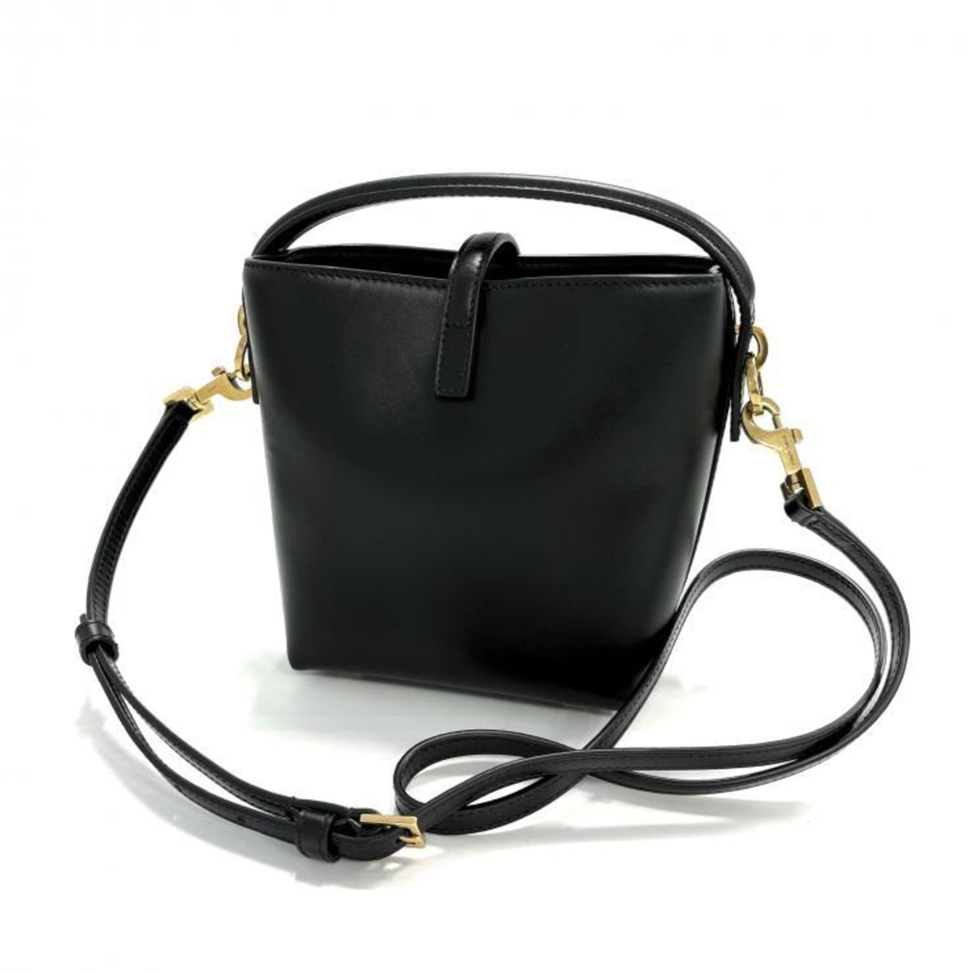 Saint Laurent Black Suede Leather Handbag (Pre-Owned)