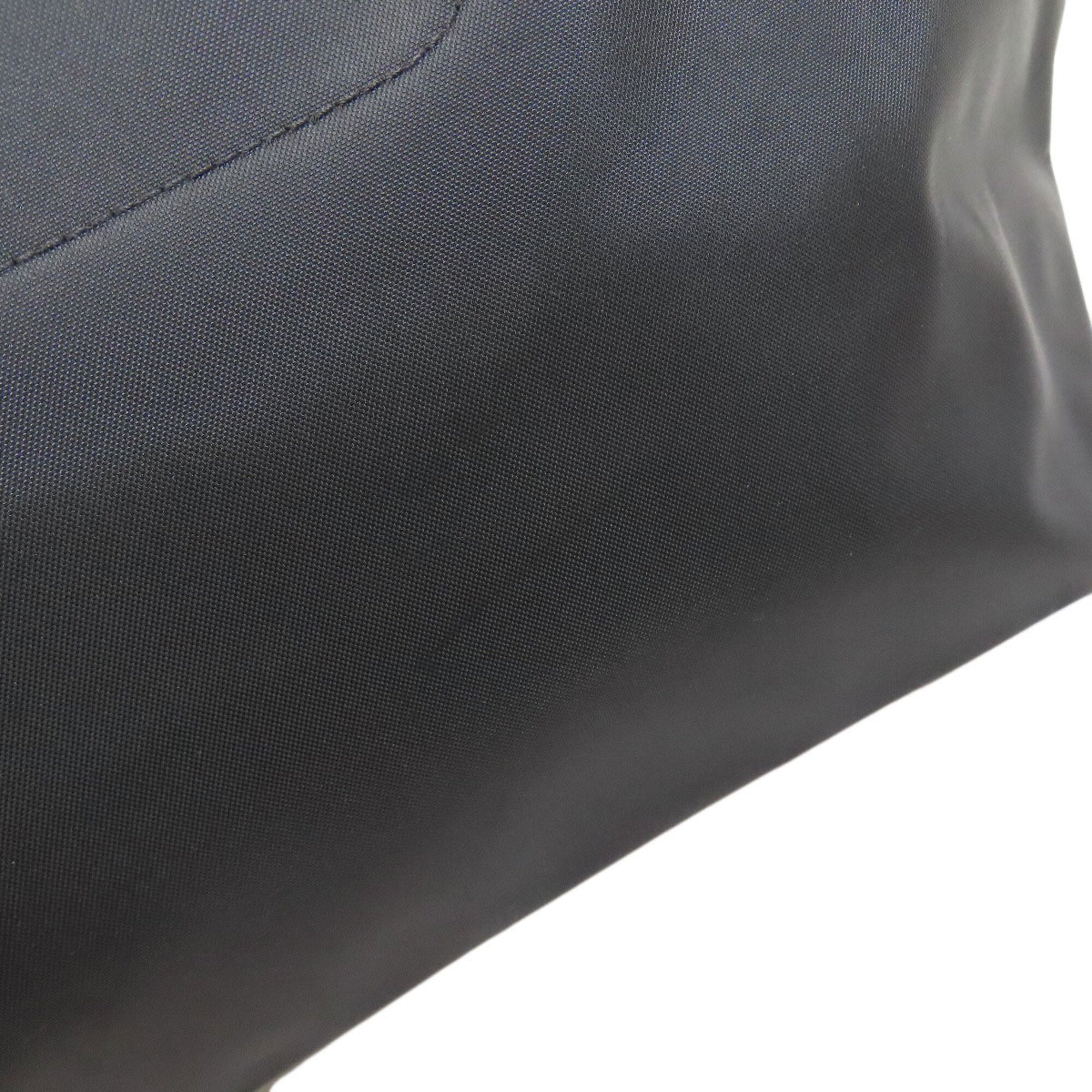 Longchamp Black Brown Nylon Tote Bag (Pre-Owned)