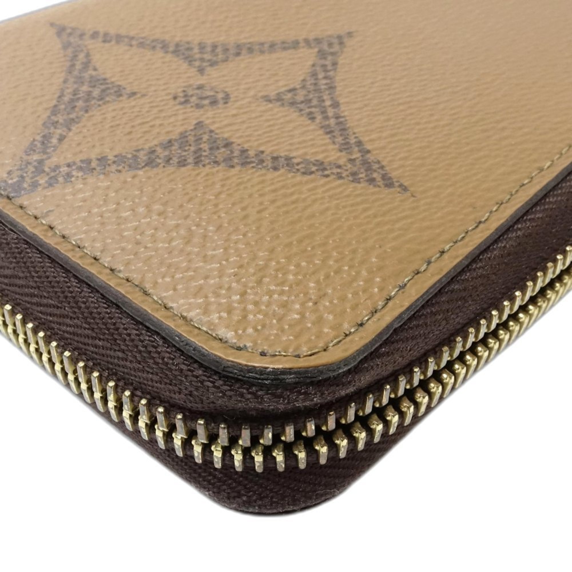 Louis Vuitton Beige Monogram Canvas Long Wallet (Bi-Fold) (Pre-Owned)
