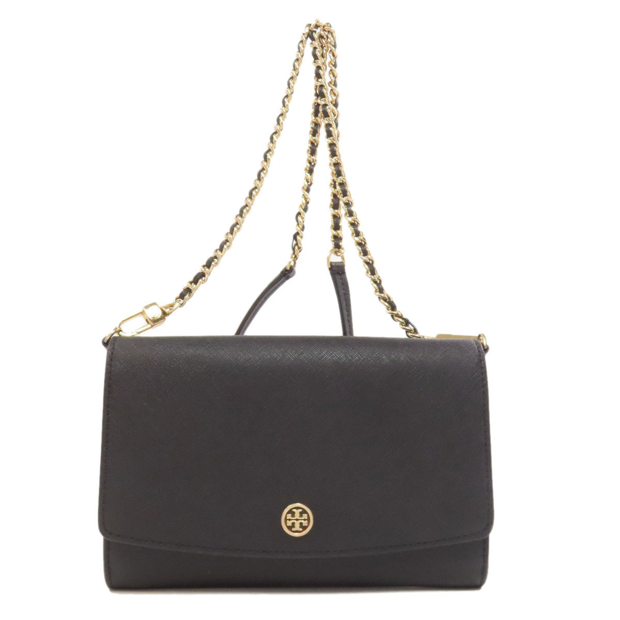 Tory Burch Black Pvc Chain/Shoulder Wallet (Pre-Owned)