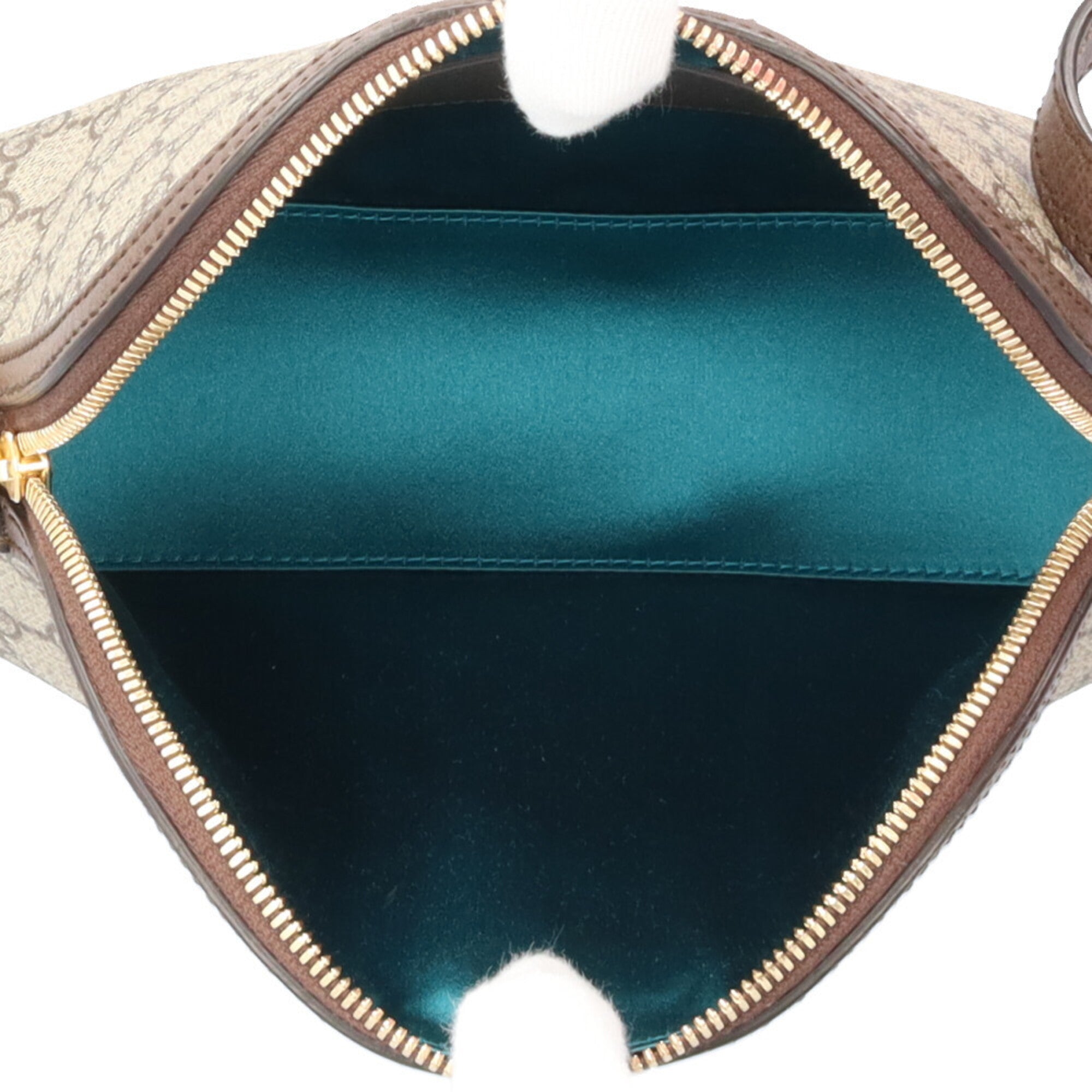 Gucci Beige Brown Gg Supreme Canvas Shoulder Bag (Pre-Owned)