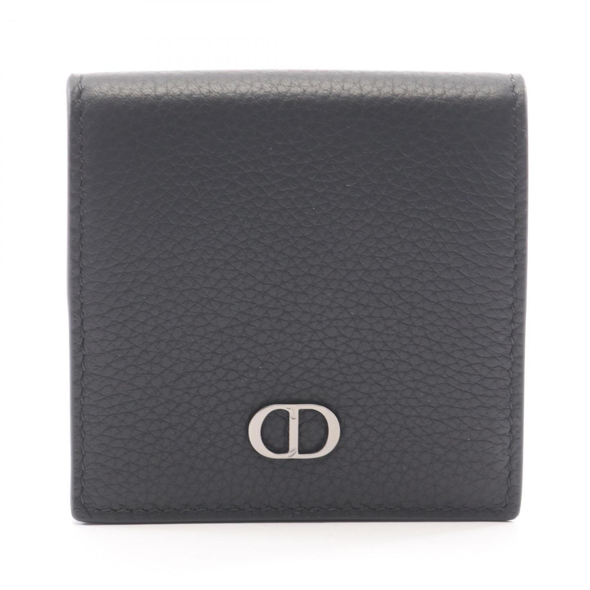 Christian Dior Black Leather Coin Purse/Coin Case (Pre-Owned)