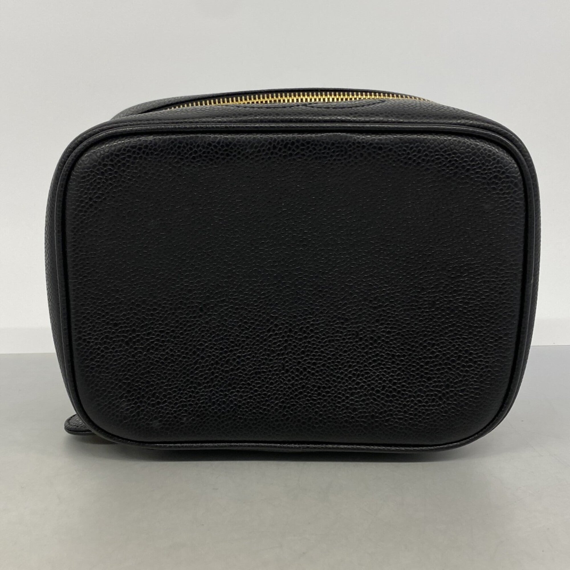 Chanel Black Grained Calfskin Vanity Bag (Pre-Owned)