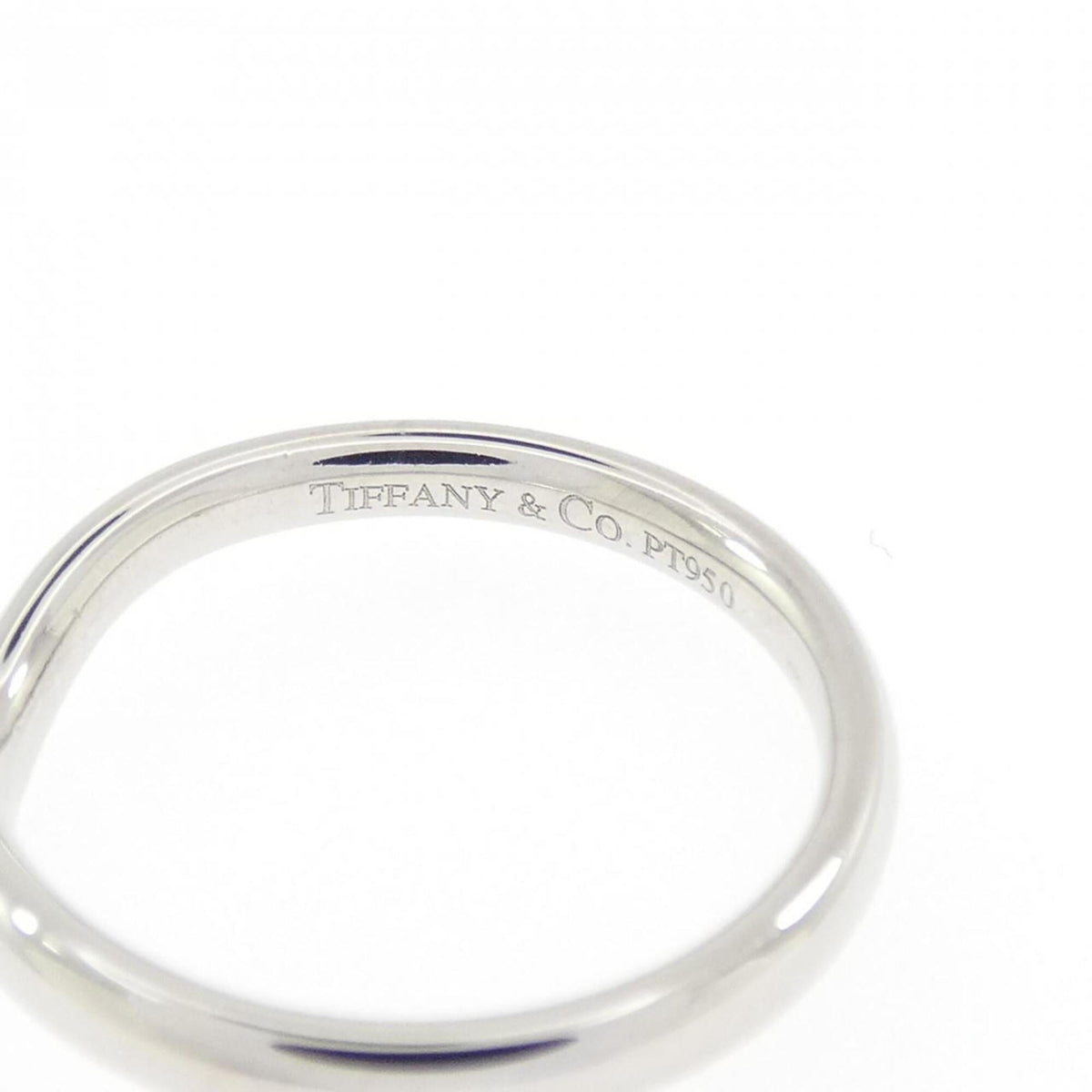 Tiffany Platinum Platinum 950 Band Ring (Pre-Owned)