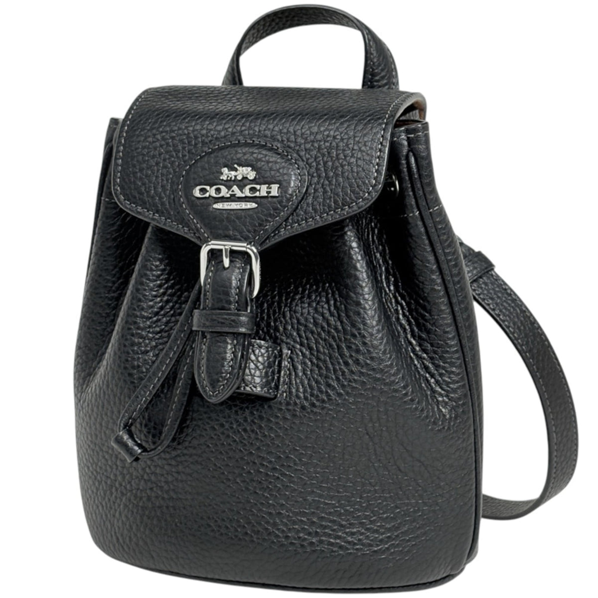 Coach Black Leather Backpack (Pre-Owned)