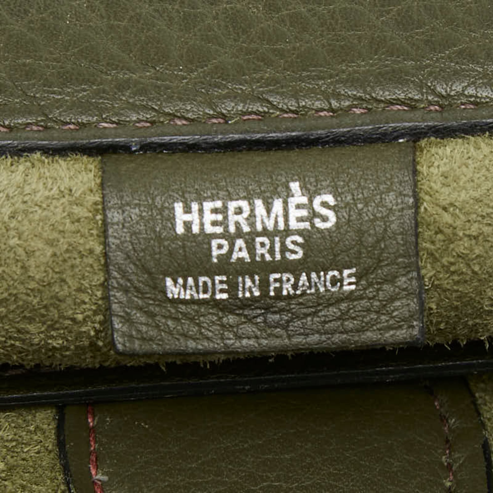 Hermes Green Taurillon Clemence Leather Pouch Shoulder Bag Tote Bag (Pre-Owned)