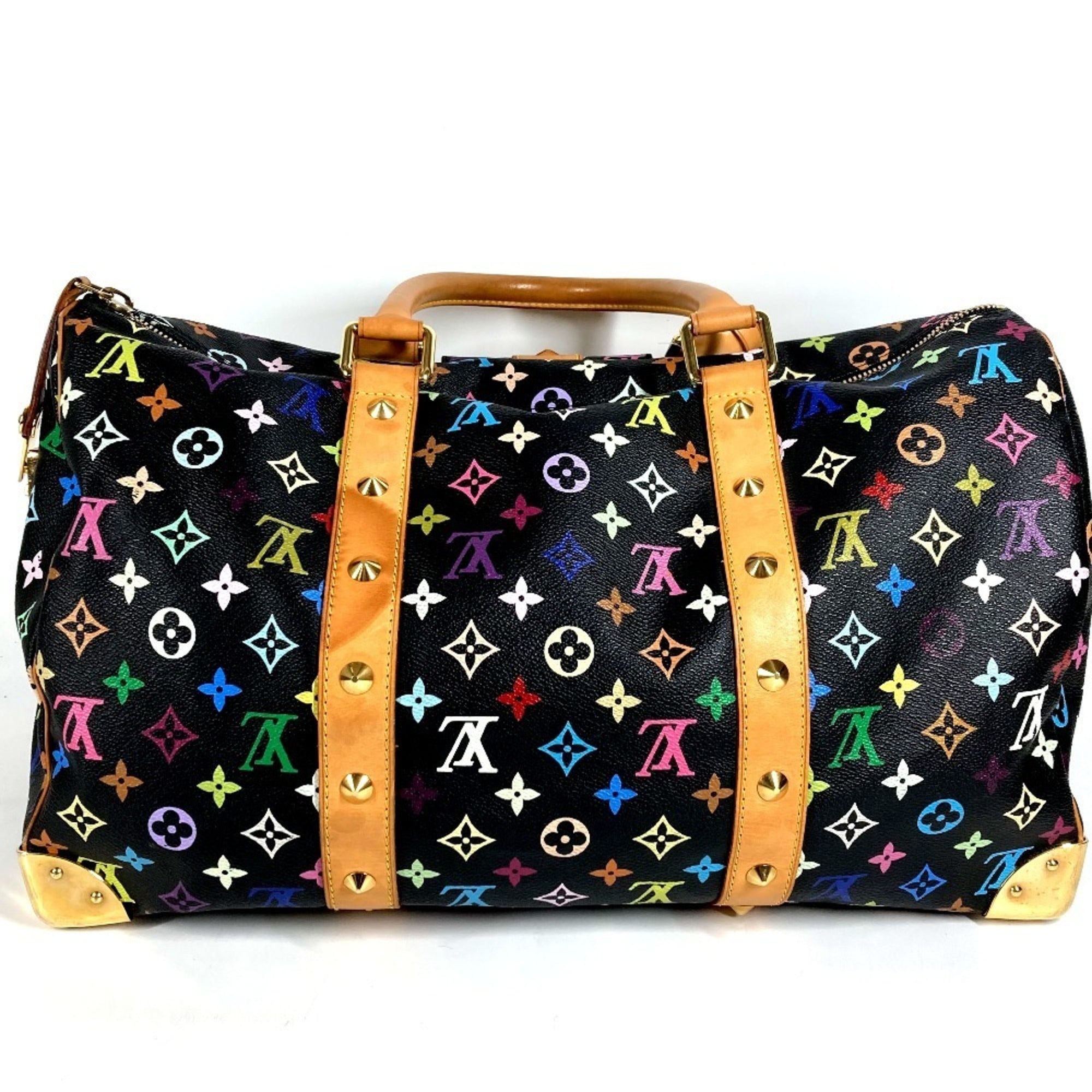 Louis Vuitton Black Monogram Monogram Multicolore Canvas Boston Bag Handbag (Pre-Owned)