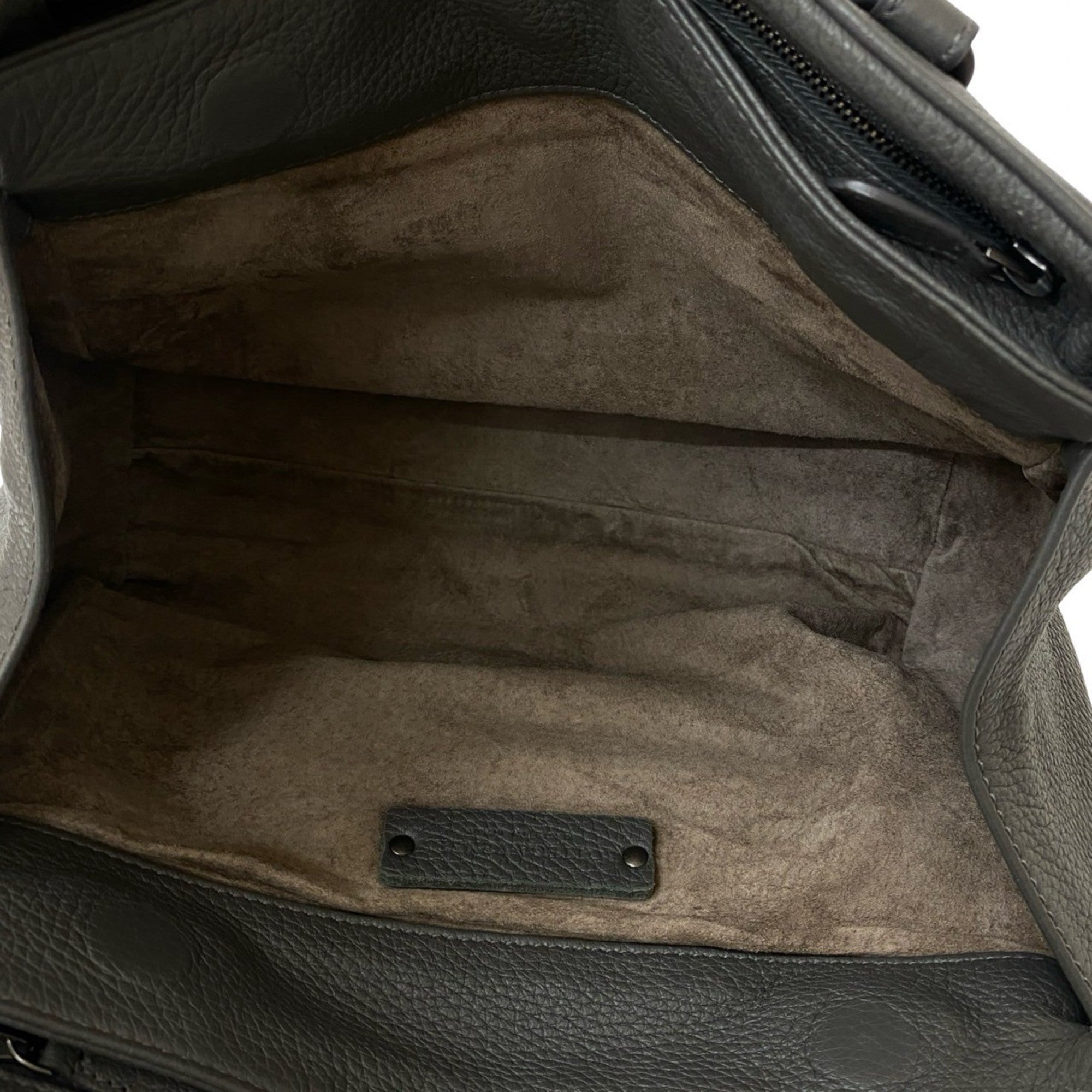Bottega Veneta Gray Leather Handbag (Pre-Owned)