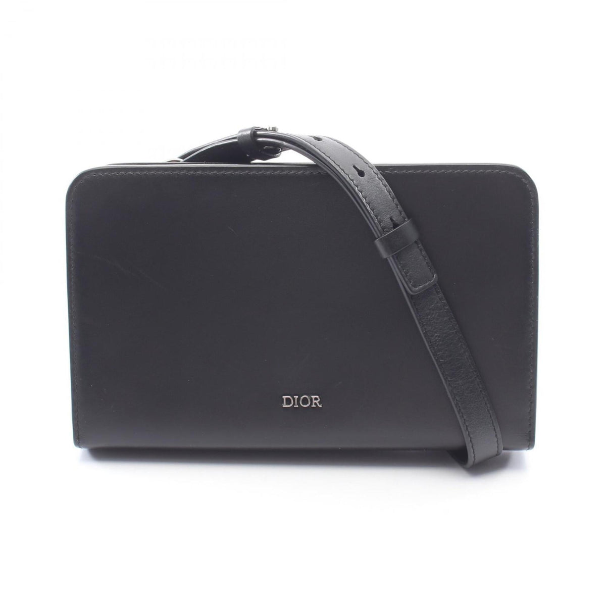Christian Dior Black Leather Handbag Shoulder Bag (Pre-Owned)