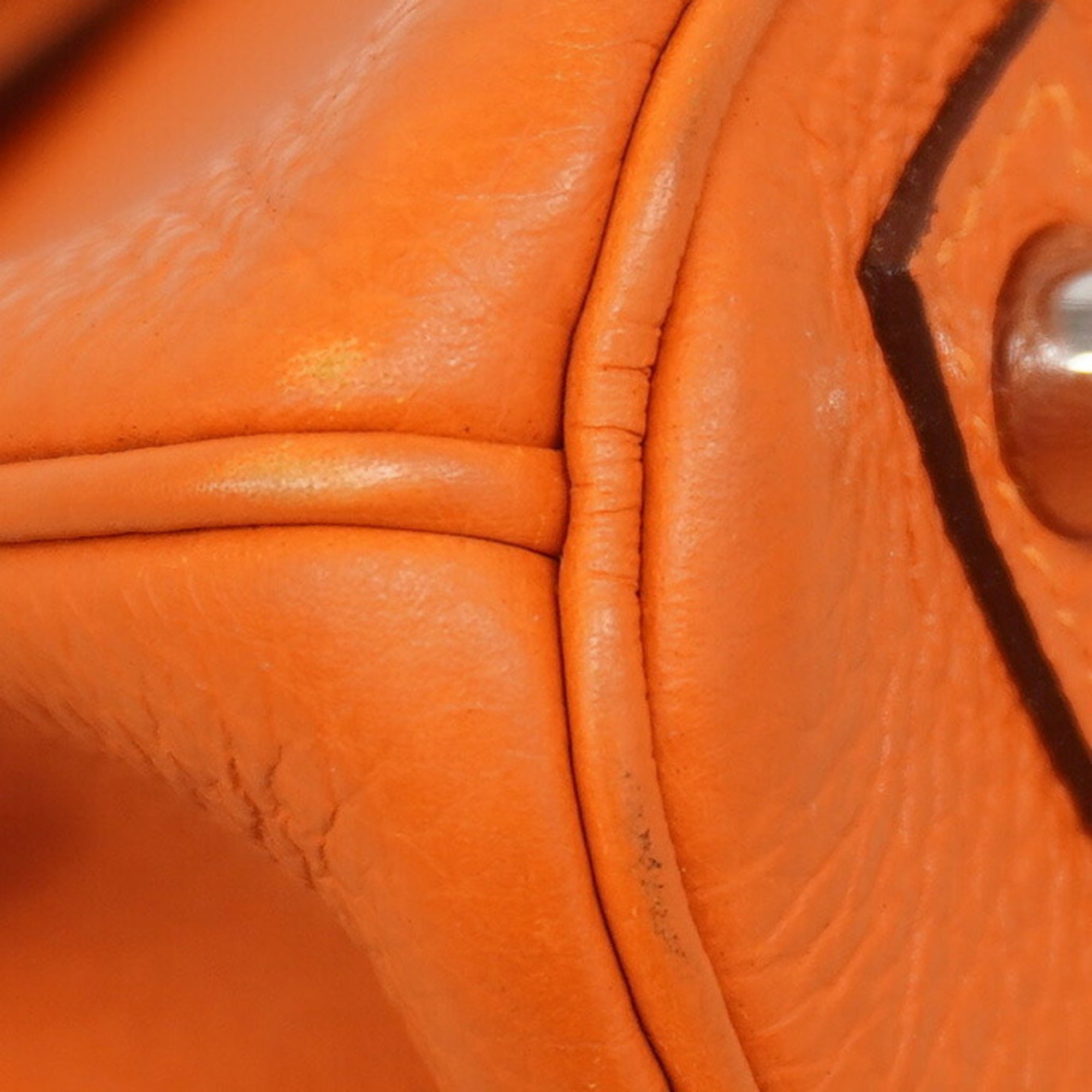 Hermes Orange Togo Leather Handbag (Pre-Owned)
