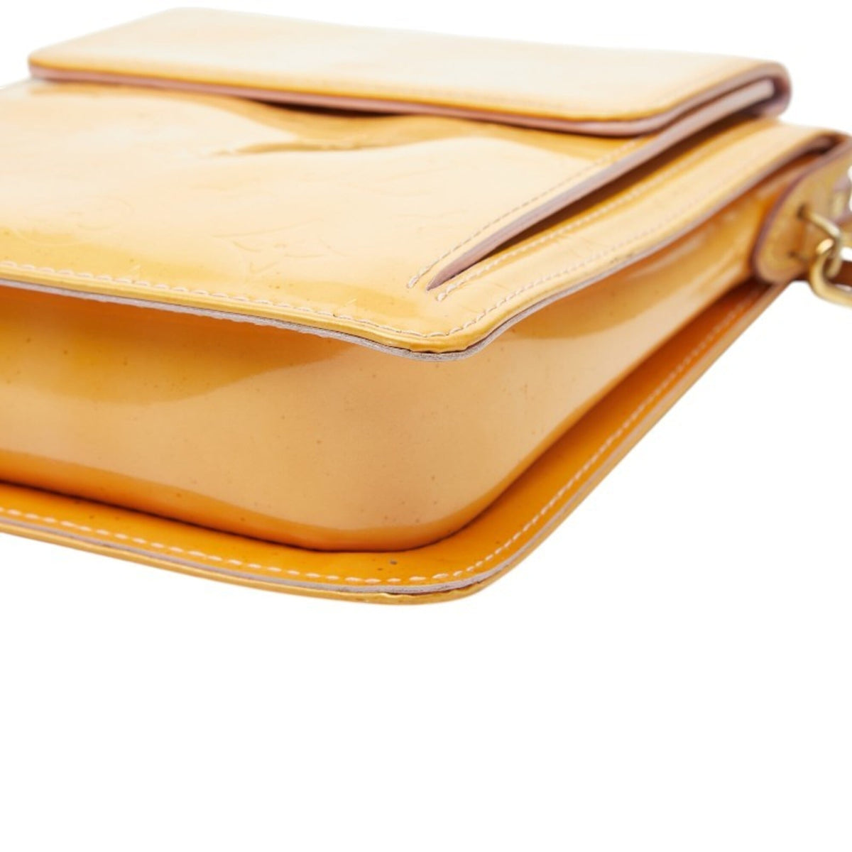 Louis Vuitton Vernis Yellow Leather Handbag Shoulder Bag (Pre-Owned)