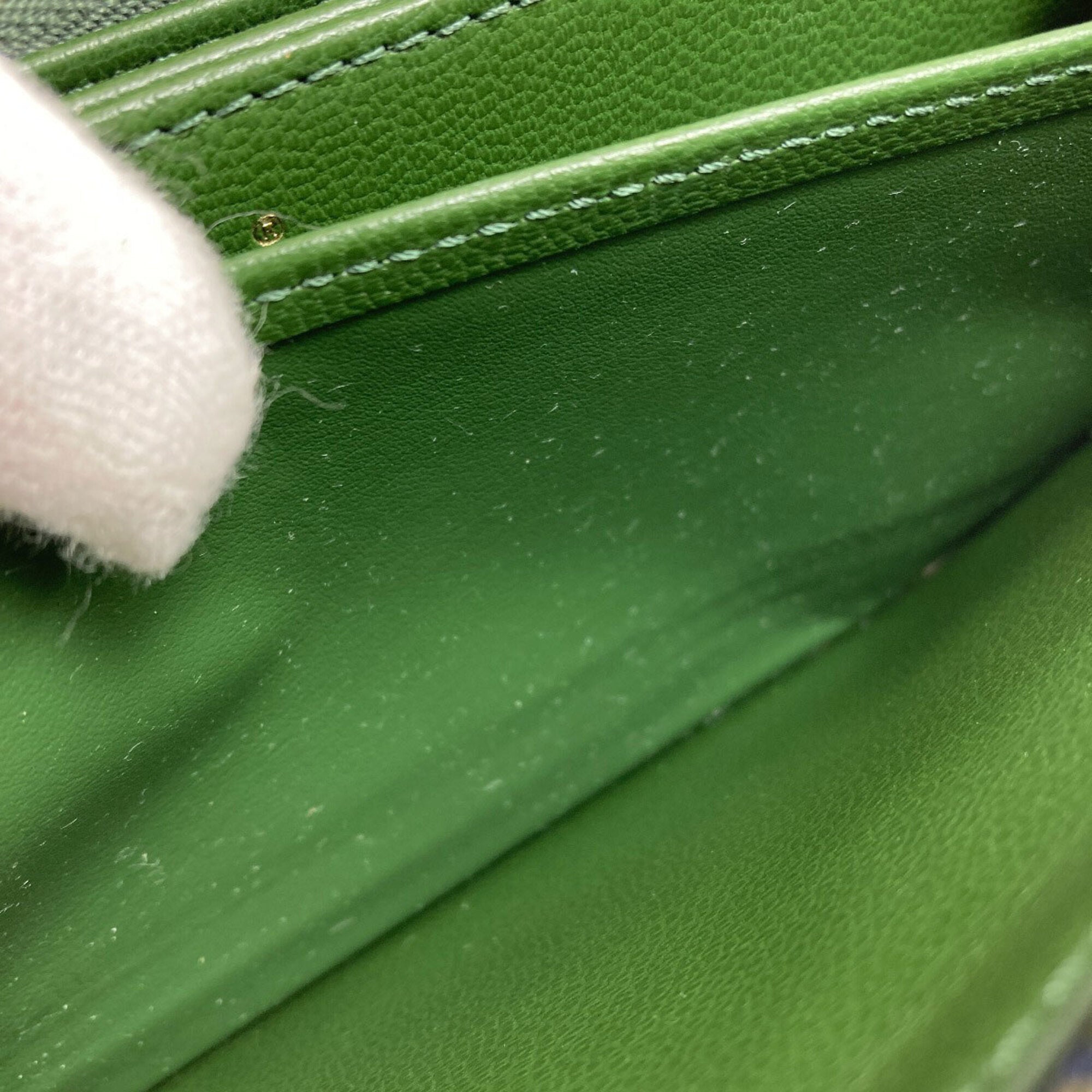 Louis Vuitton Blue Green Leather Long Wallet (Bi-Fold) (Pre-Owned)