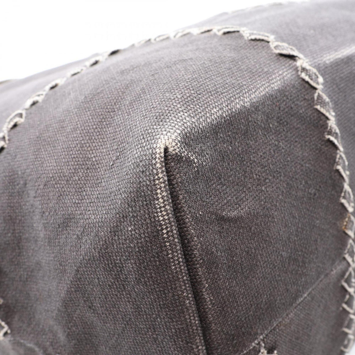 Bottega Veneta Gray Canvas Handbag Tote Bag (Pre-Owned)