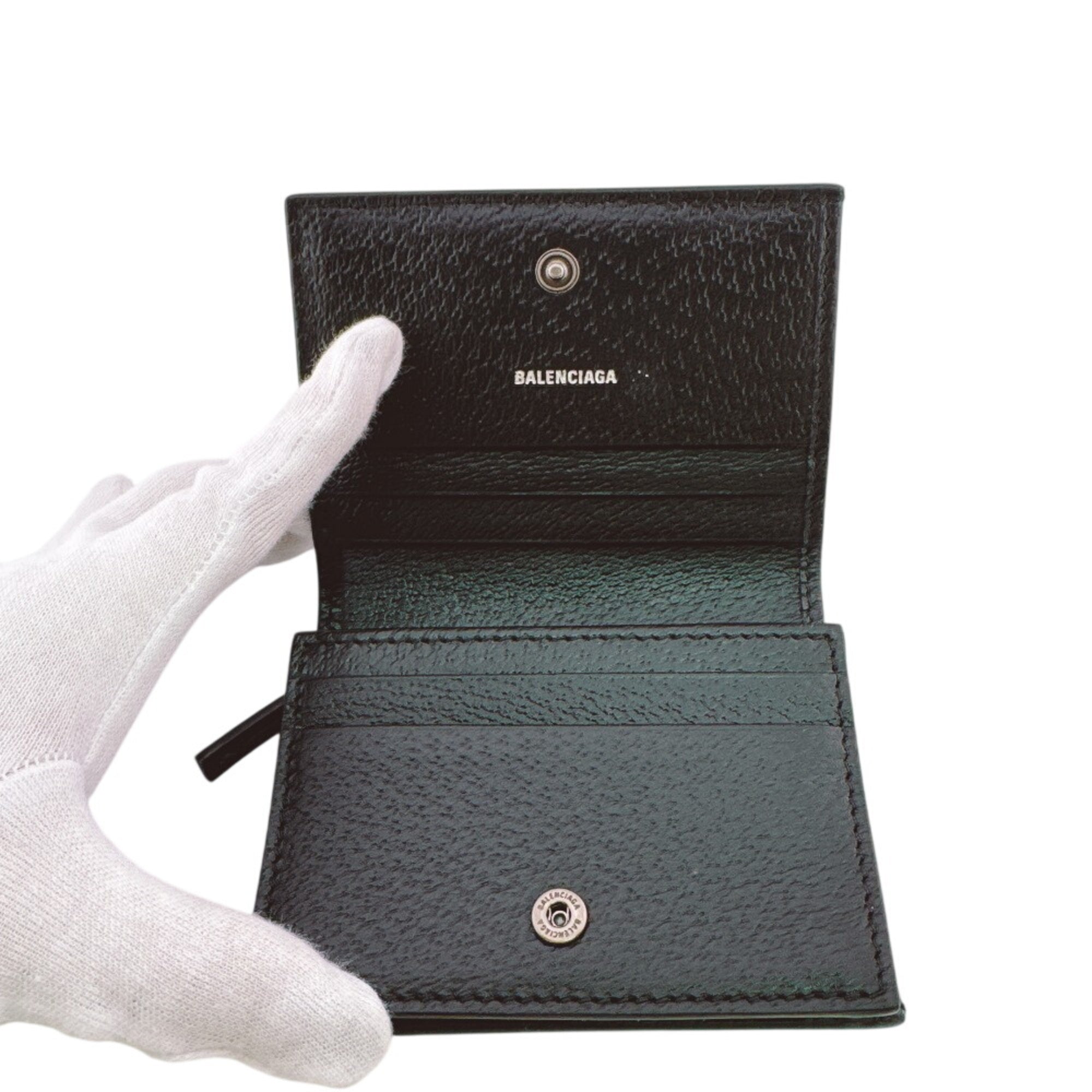 Gucci Black Leather Canvas Wallet (Bi-Fold) (Pre-Owned)