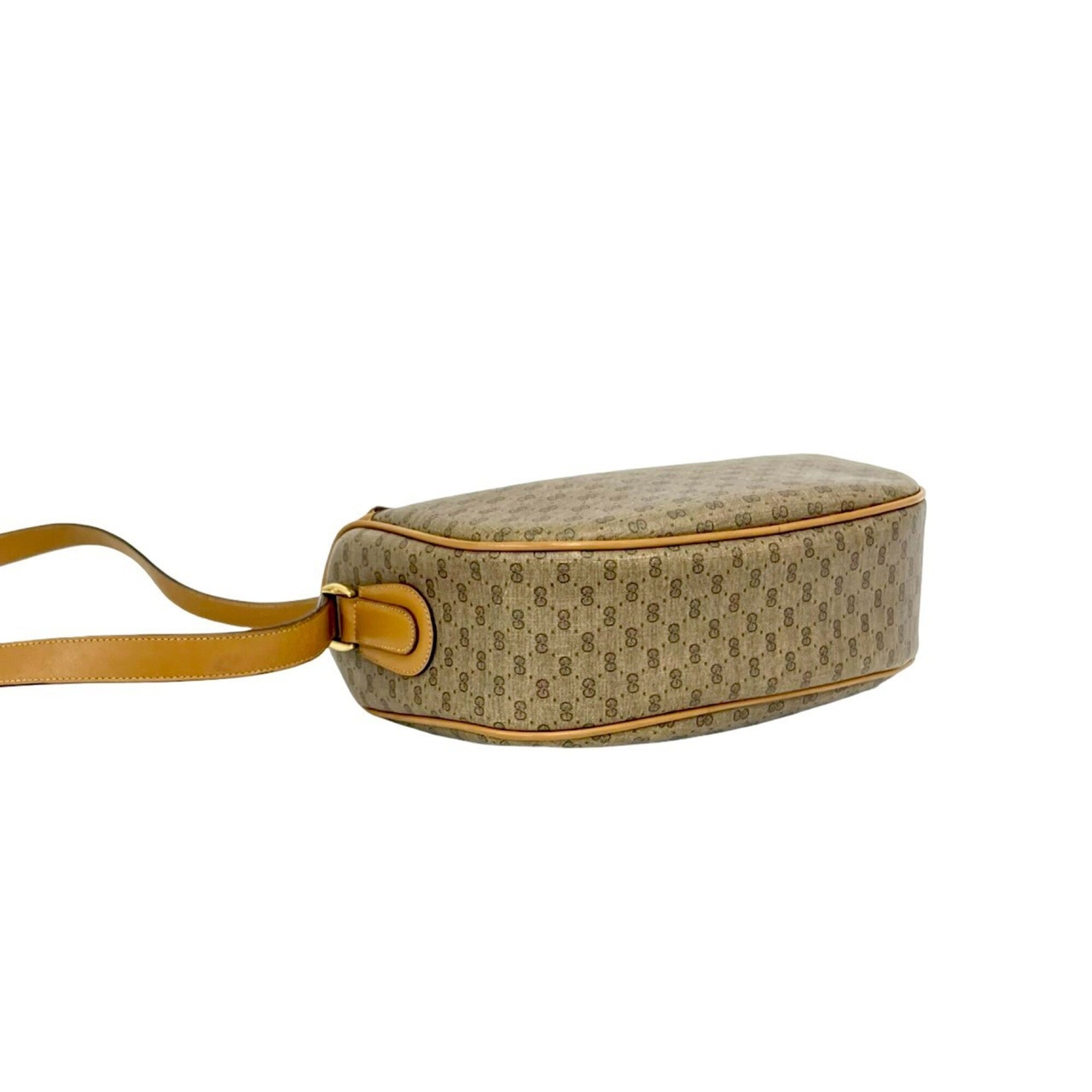 Gucci Brown Green Red Color Pvc Leather Shoulder Bag (Pre-Owned)