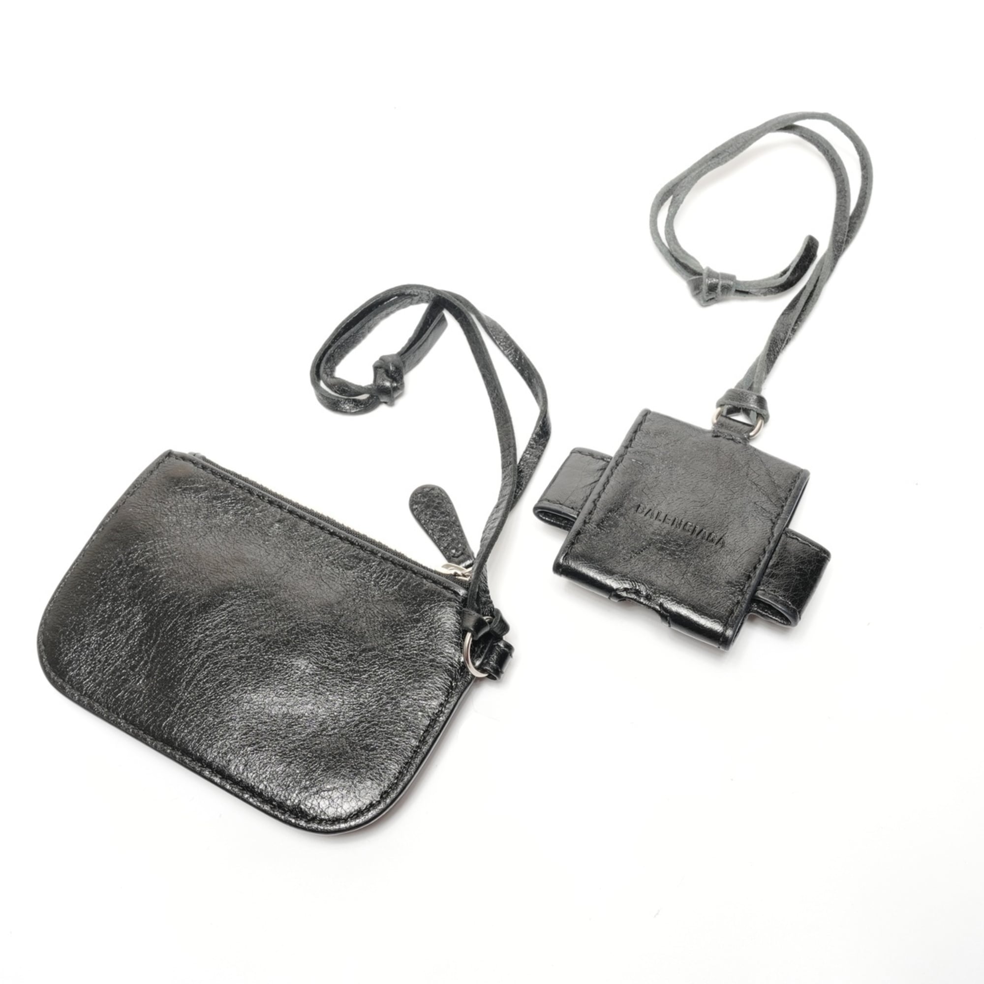 Balenciaga Black Leather Shoulder Bag (Pre-Owned)
