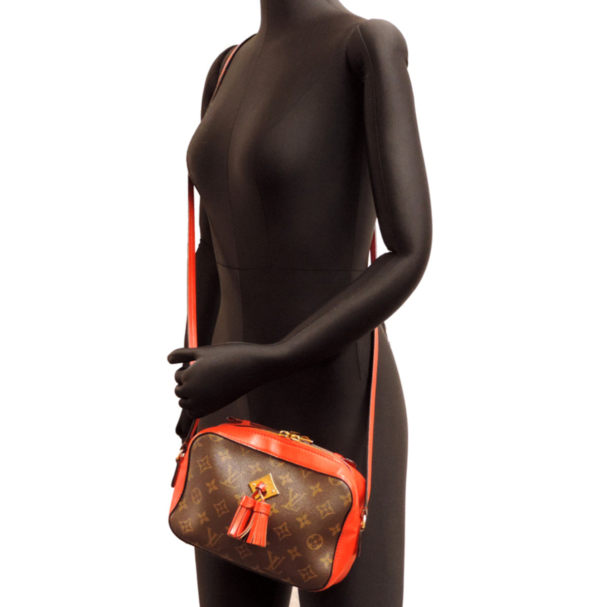 Louis Vuitton Coquelicots Red Color Monogram Leather Shoulder Bag (Pre-Owned)