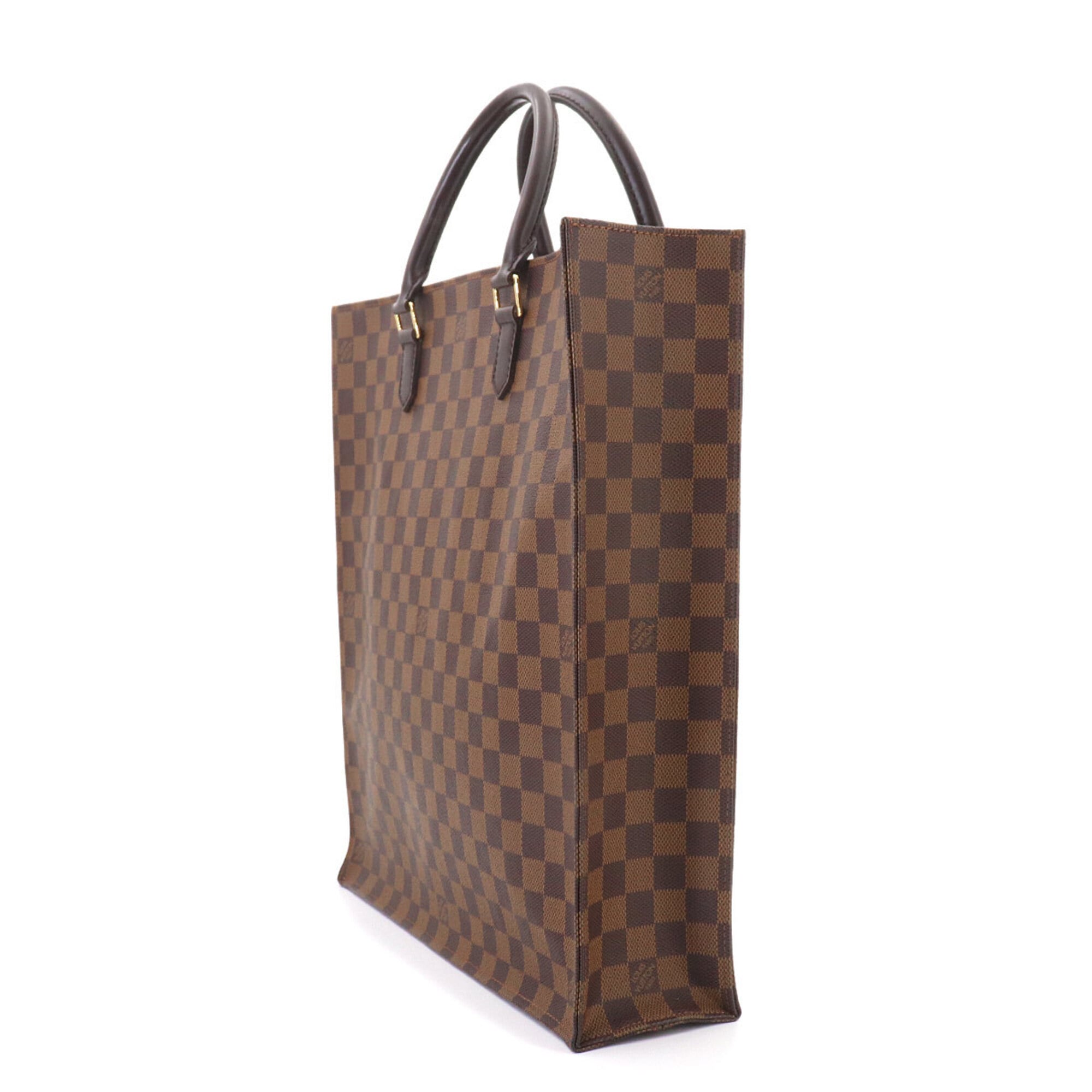 Louis Vuitton Brown Damier Canvas Ebene Damier Canvas Handbag Tote Bag (Pre-Owned)