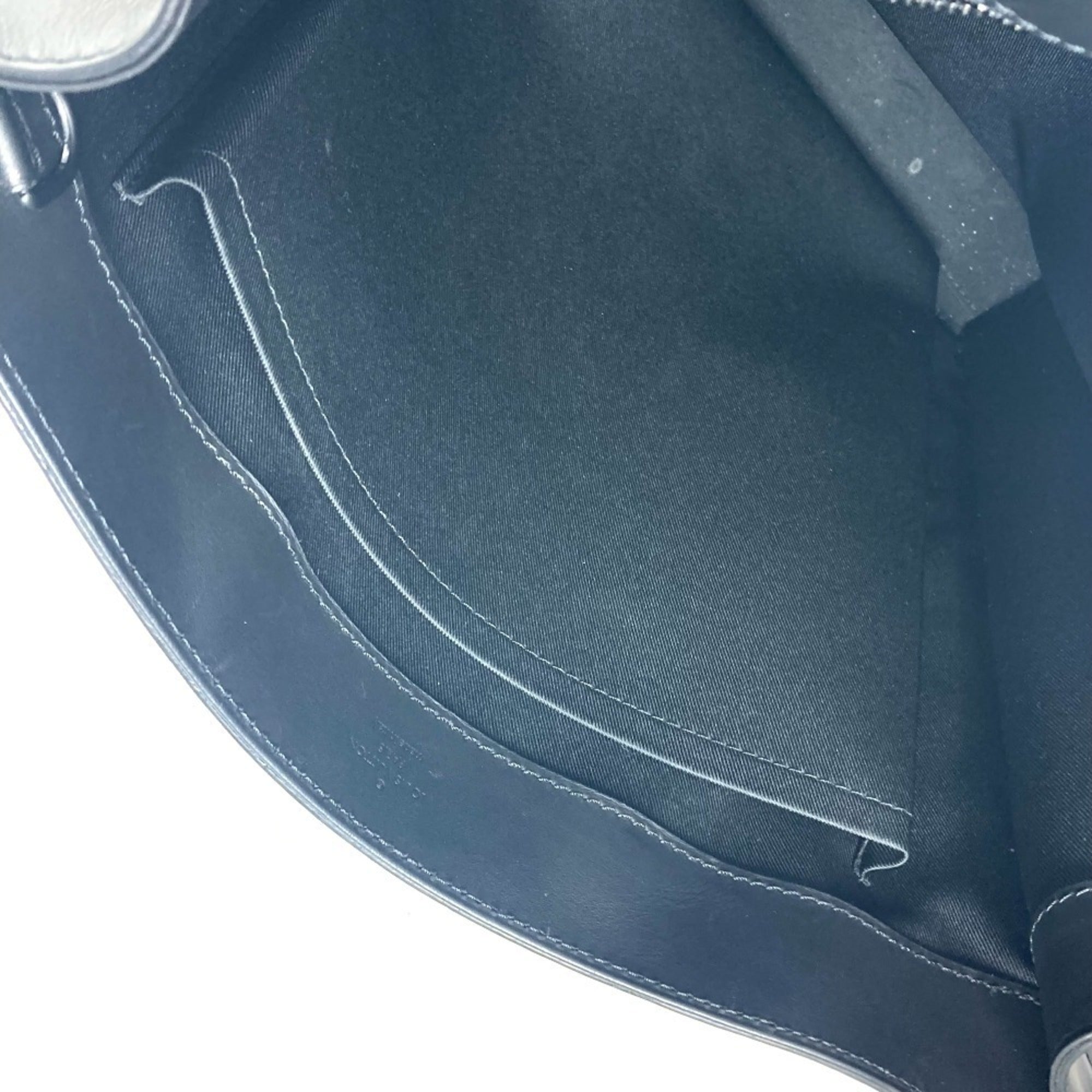Louis Vuitton Black Noir Leather Handbag Tote Bag (Pre-Owned)