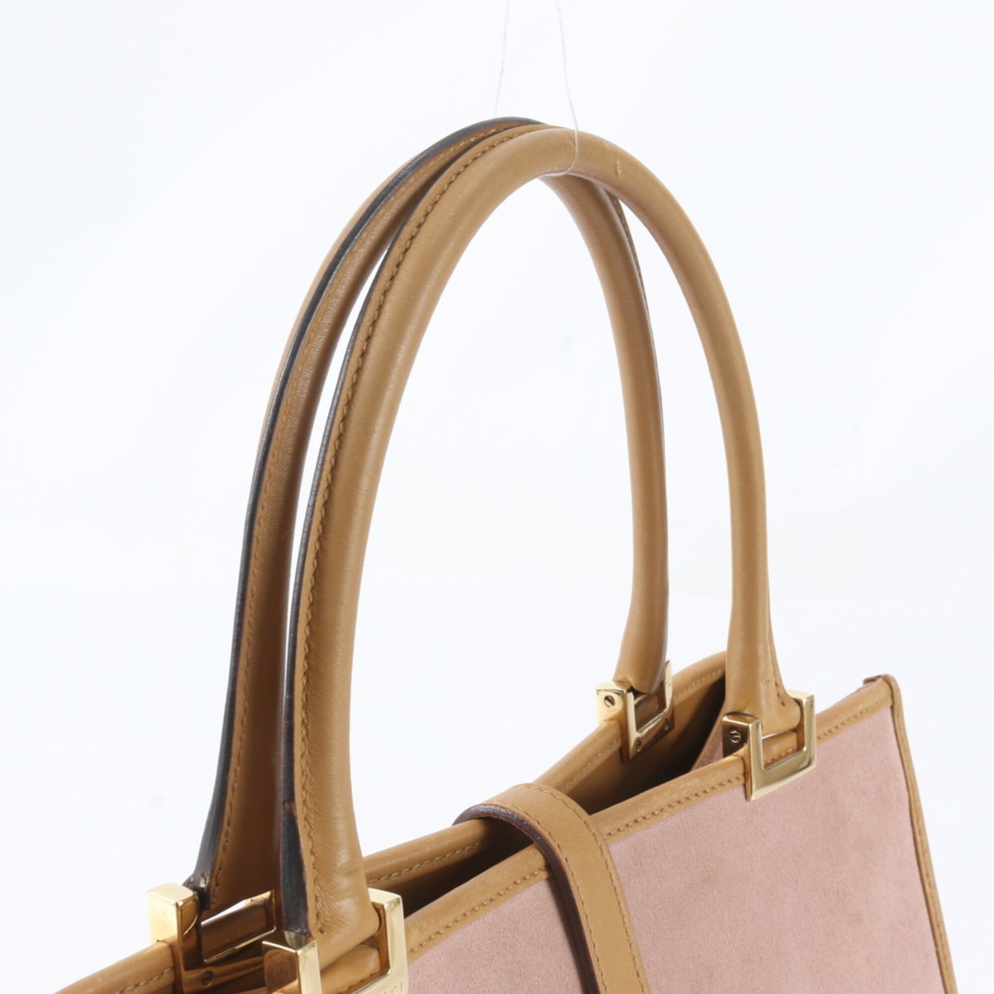 Gucci Jackie Beige Pink Leather Handbag Tote Bag (Pre-Owned)