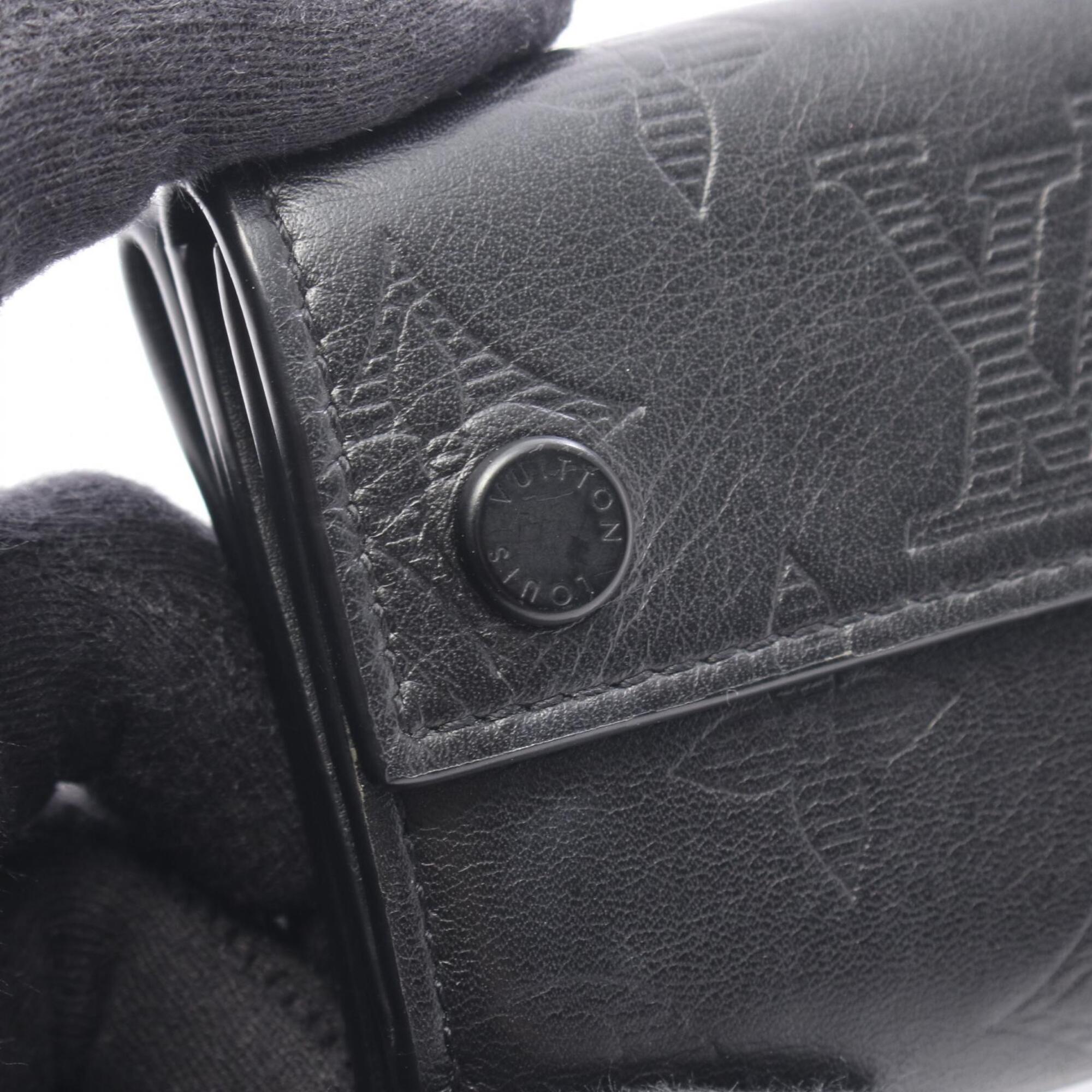 Louis Vuitton Black Monogram Shadow Wallet (Tri-Fold) (Pre-Owned)
