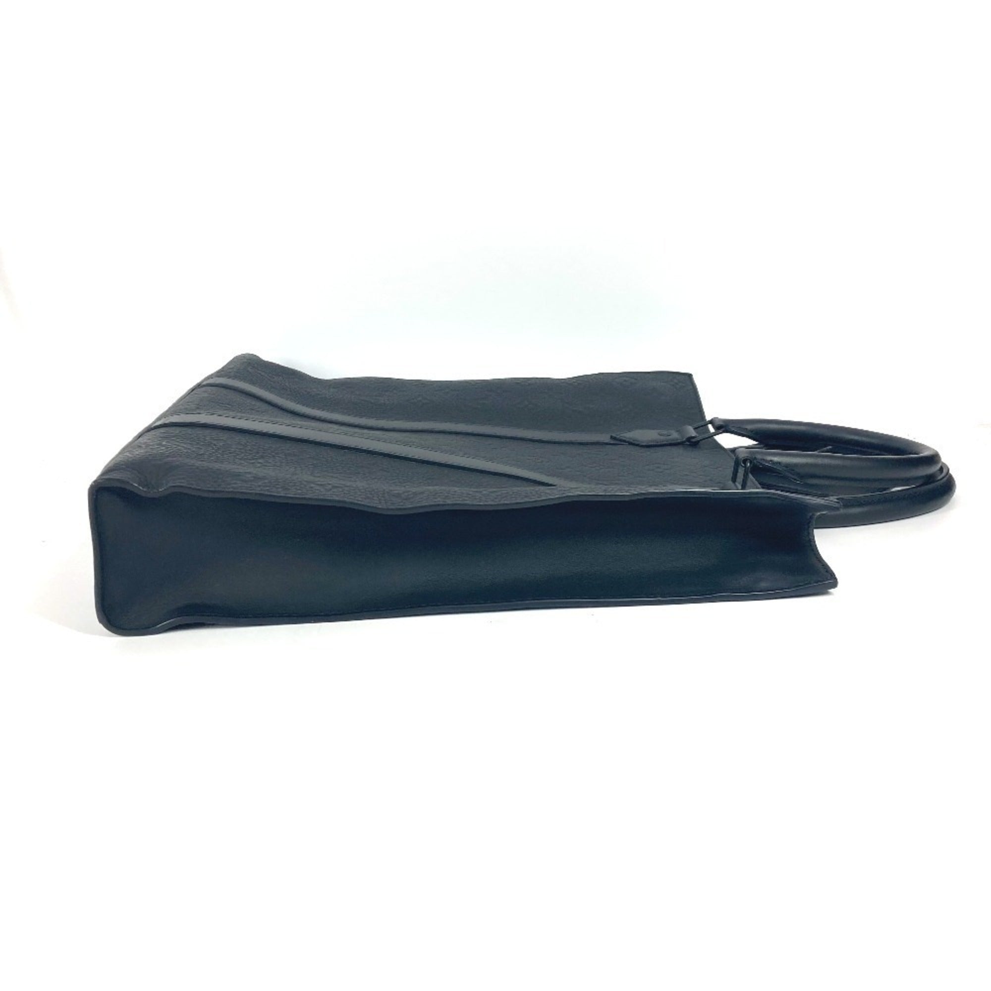 Louis Vuitton Black Noir Leather Handbag Tote Bag (Pre-Owned)