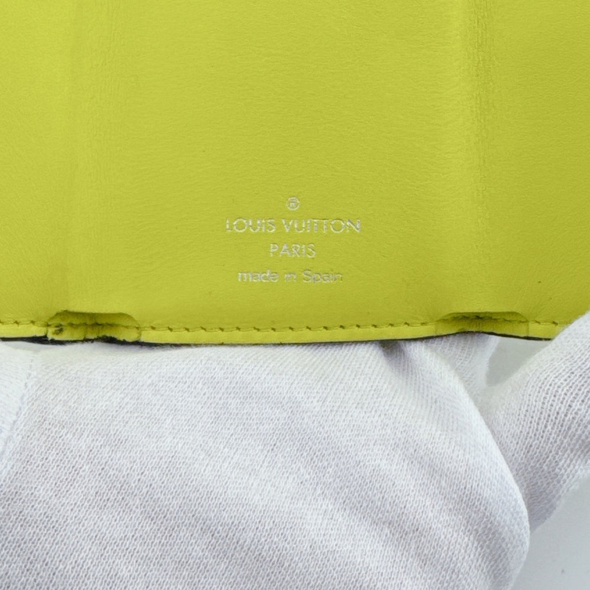 Louis Vuitton Yellow Leather Wallet (Tri-Fold) (Pre-Owned)