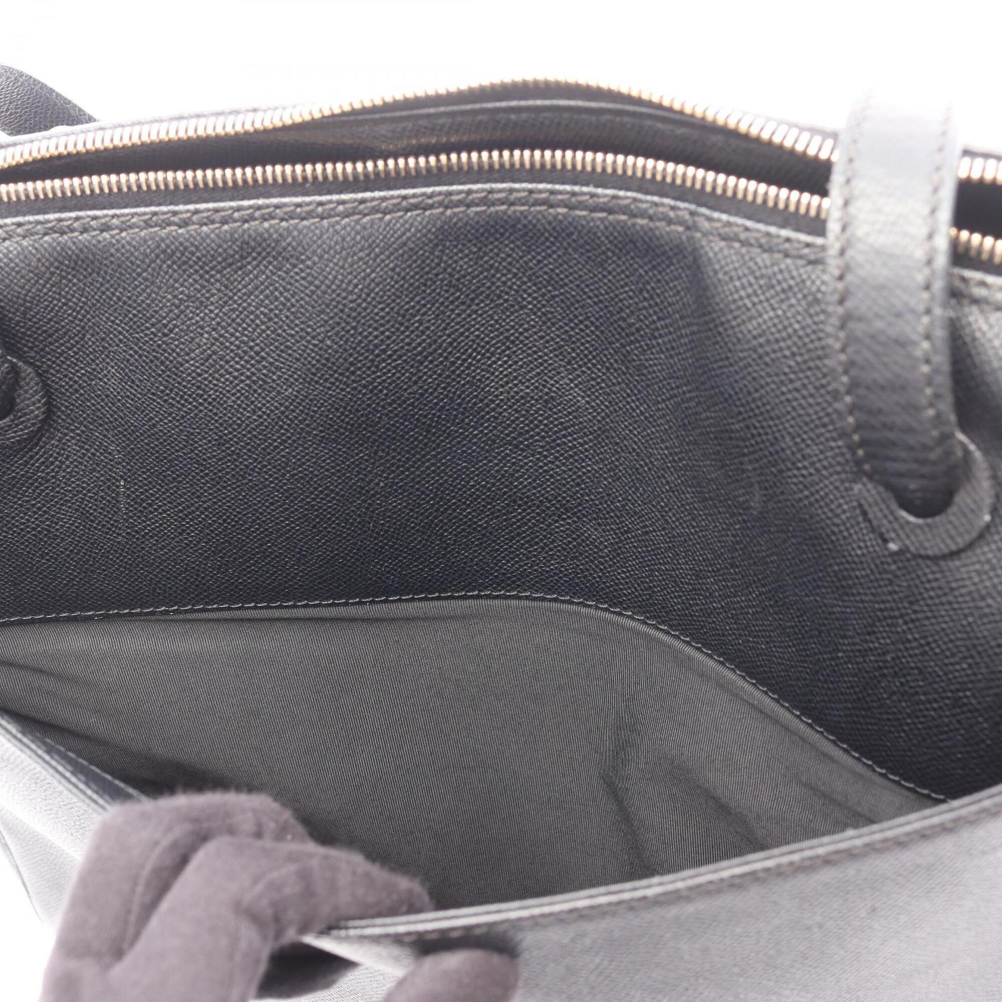 Chanel Black Grained Calfskin Handbag Tote Bag (Pre-Owned)