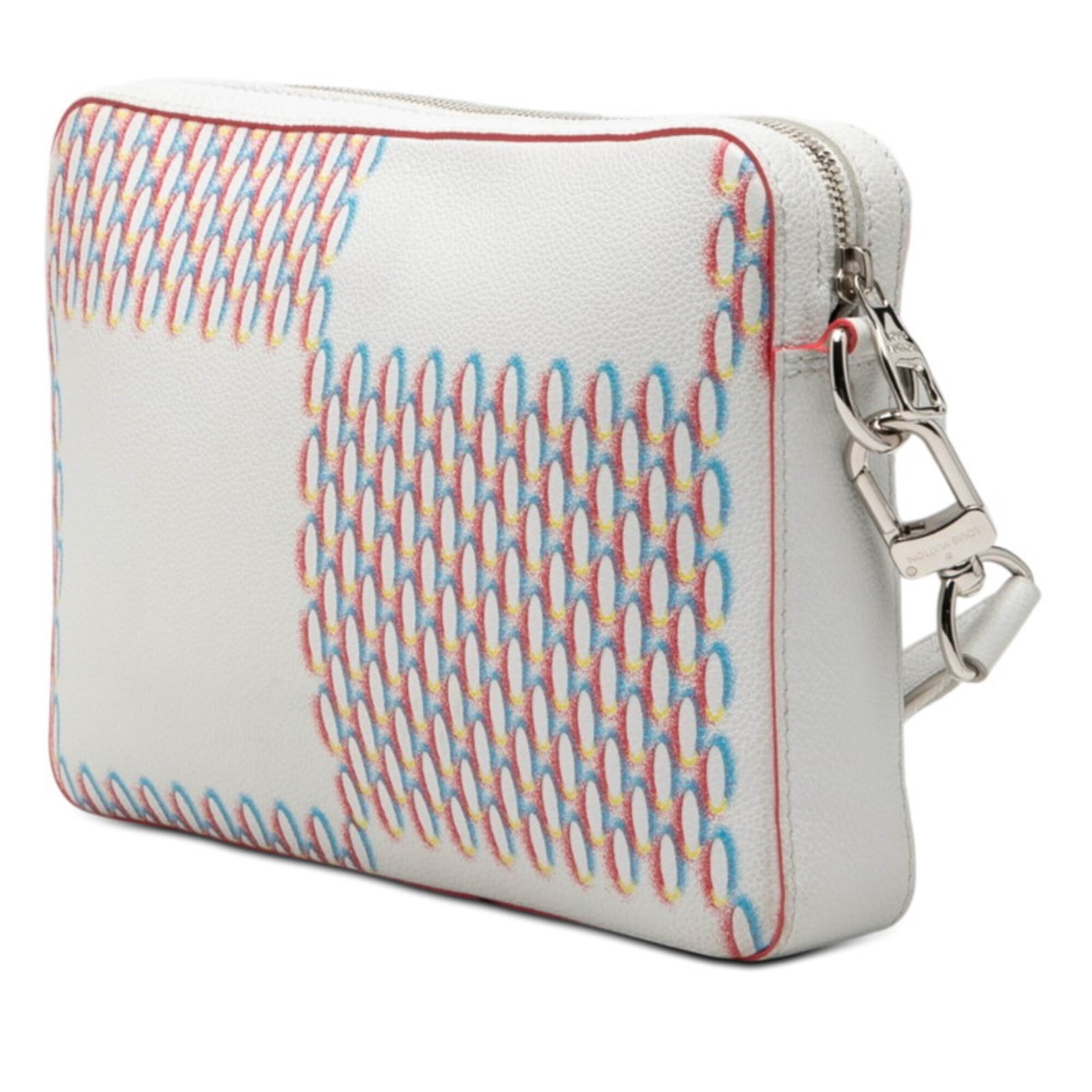 Louis Vuitton Damier Multi-Color White Pvc Pouch Shoulder Bag (Pre-Owned)