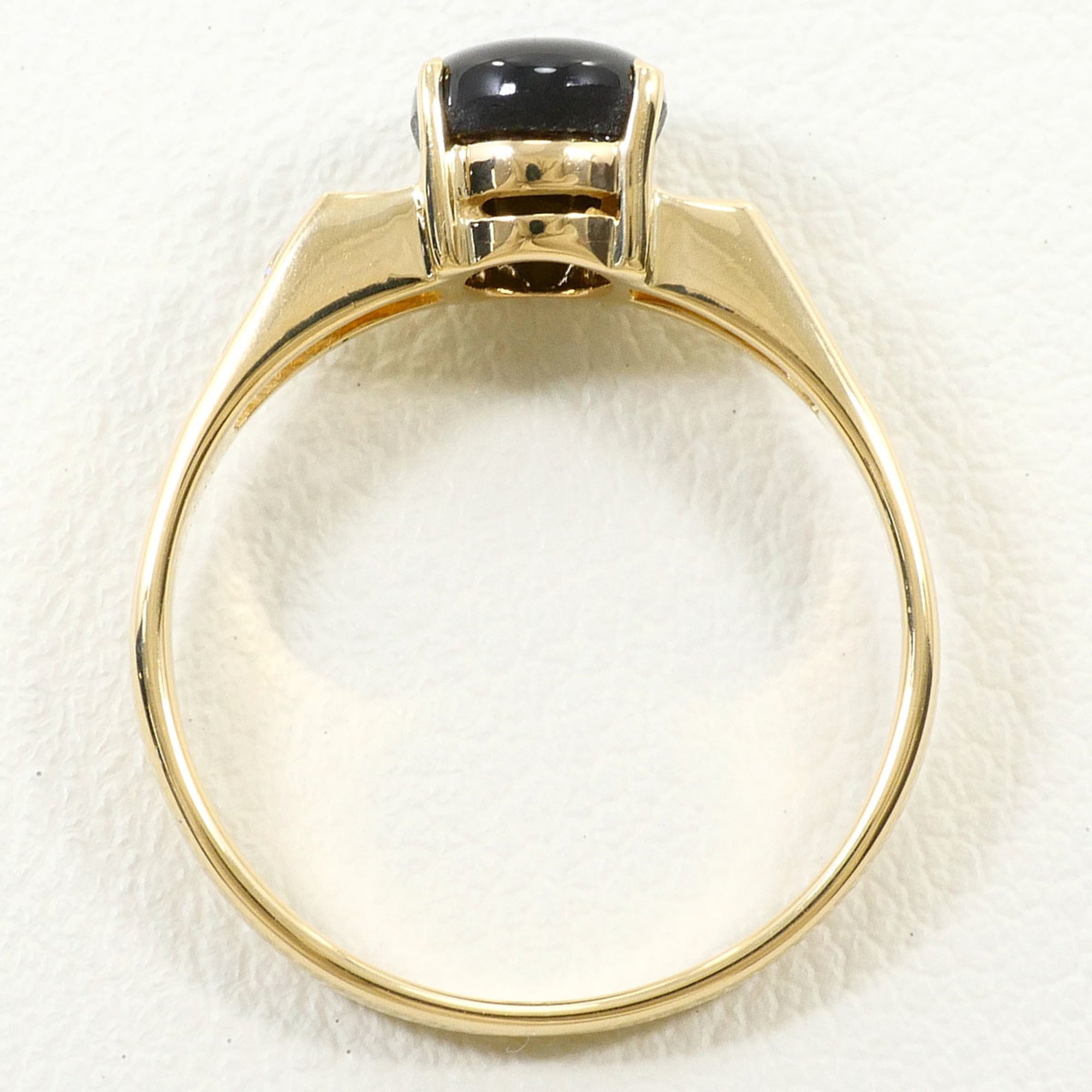Unbranded Black Yellow Gold Yellow Gold (14K) Band Ring (Pre-Owned)