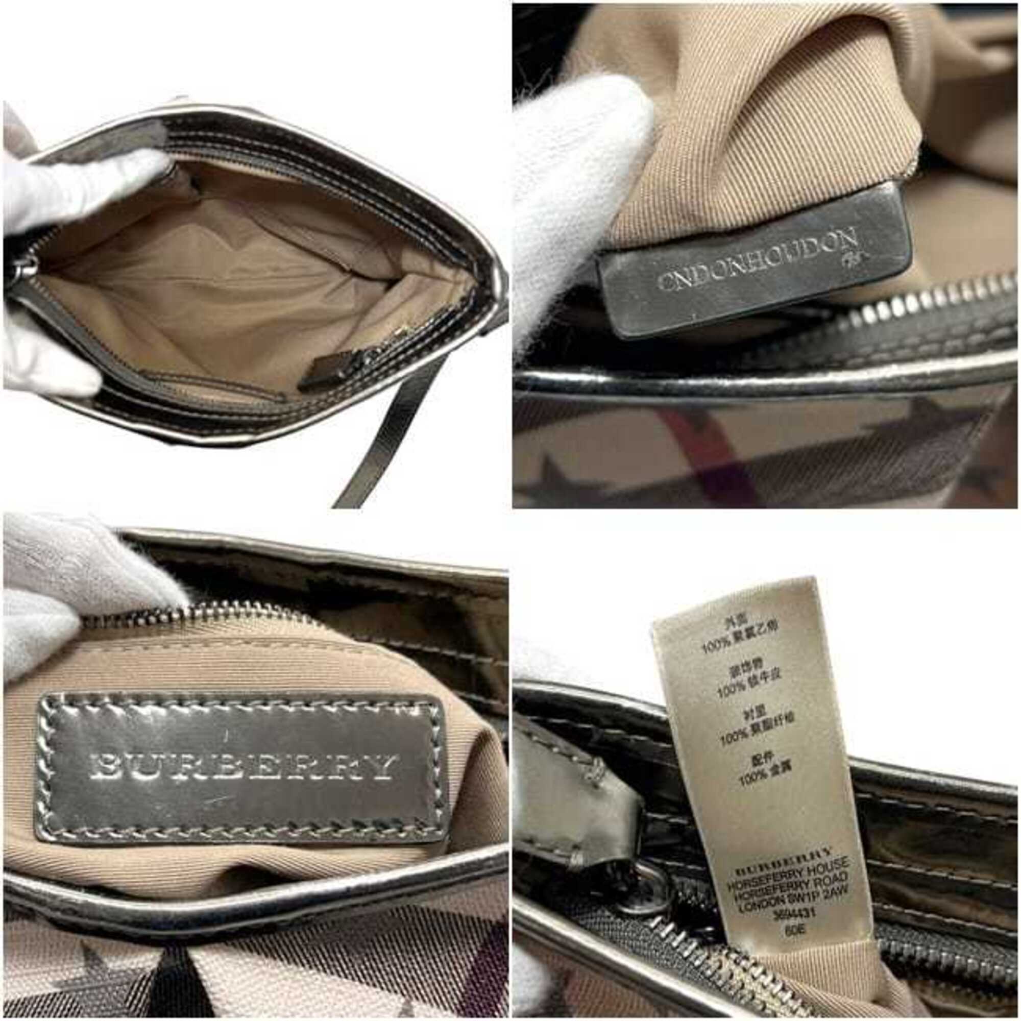 Burberry Beige Pvc Leather Shoulder Bag (Pre-Owned)