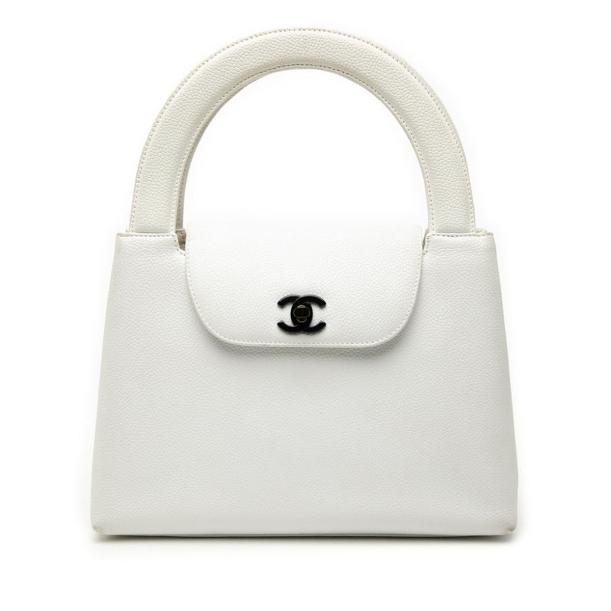 Chanel White Leather Handbag (Pre-Owned)