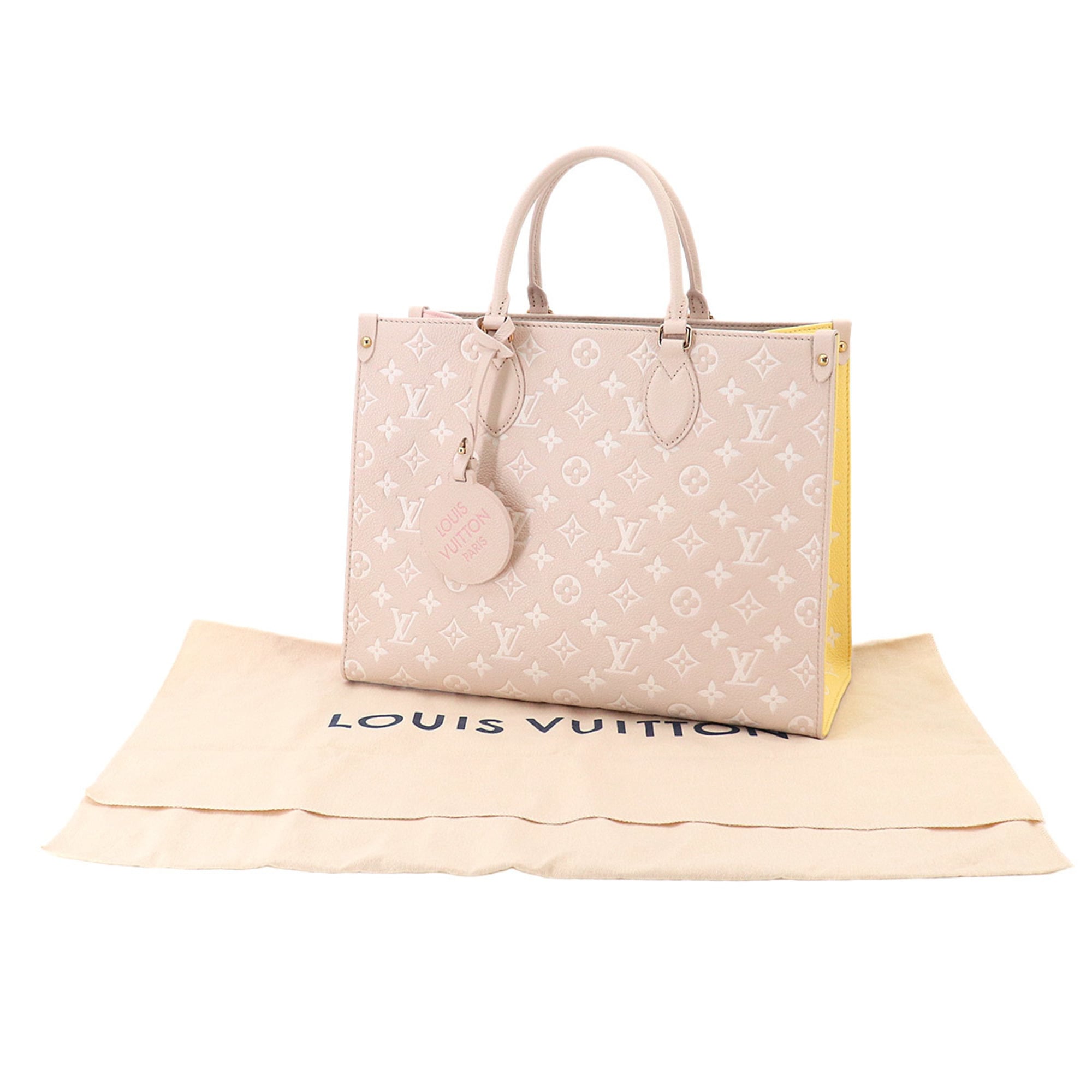 Louis Vuitton Beige Rose Monogram Empreinte Shoulder Bag Tote Bag (Pre-Owned)