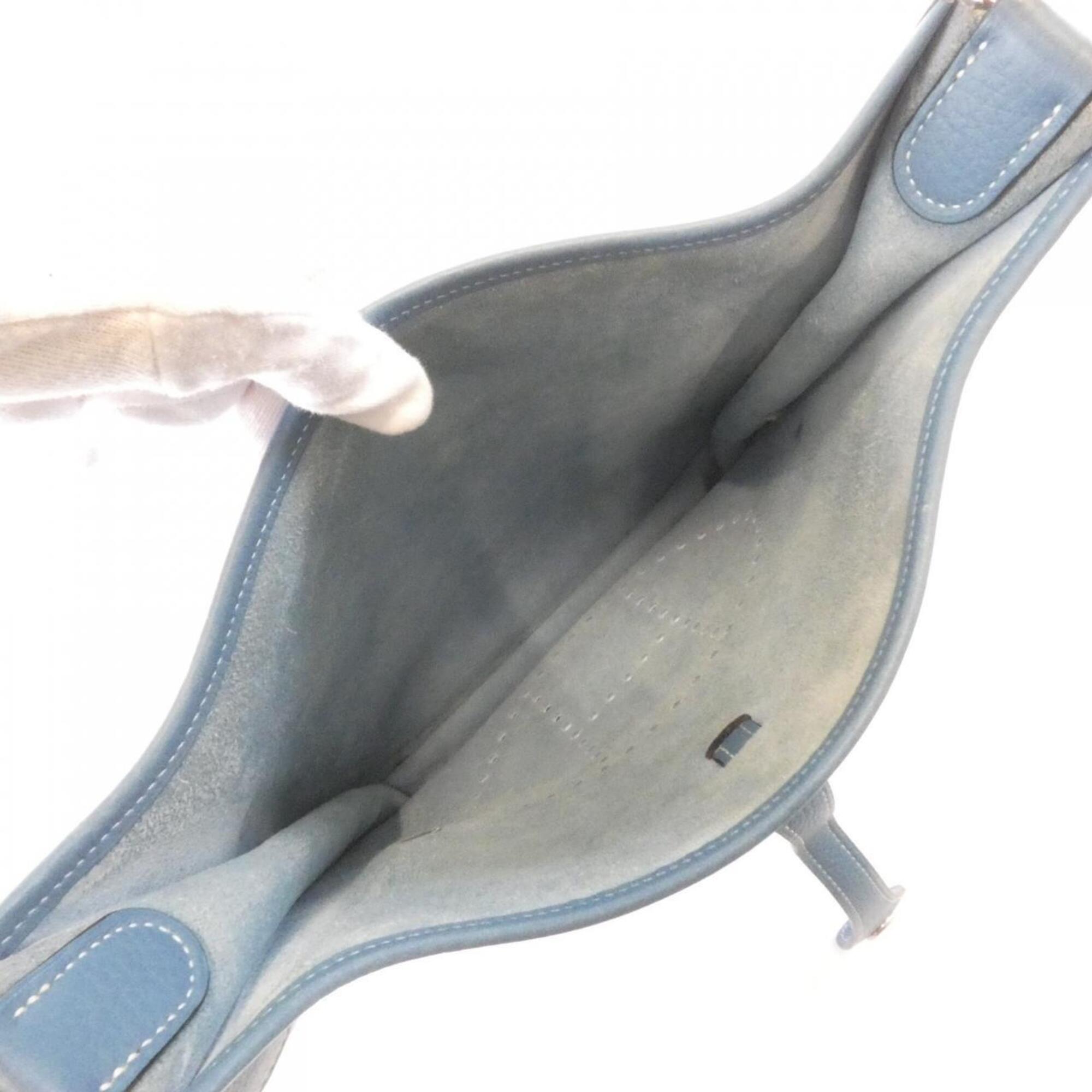 Hermes Blue Jean Taurillon Clemence Leather Shoulder Bag (Pre-Owned)