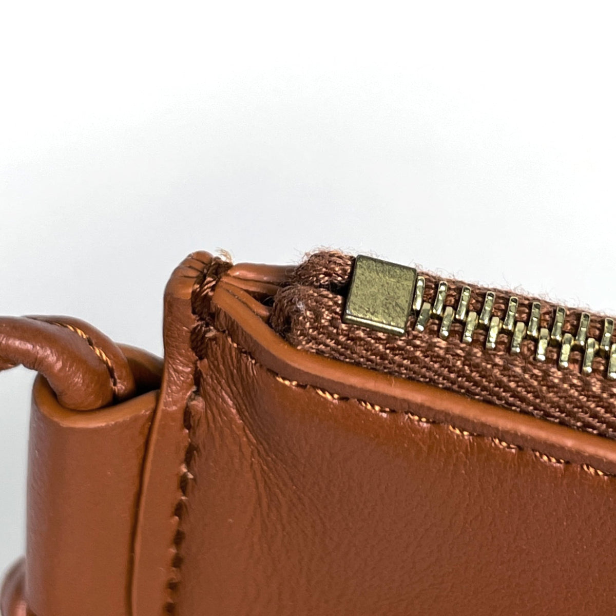 Celine Brown Leather Pouch Shoulder Bag (Pre-Owned)