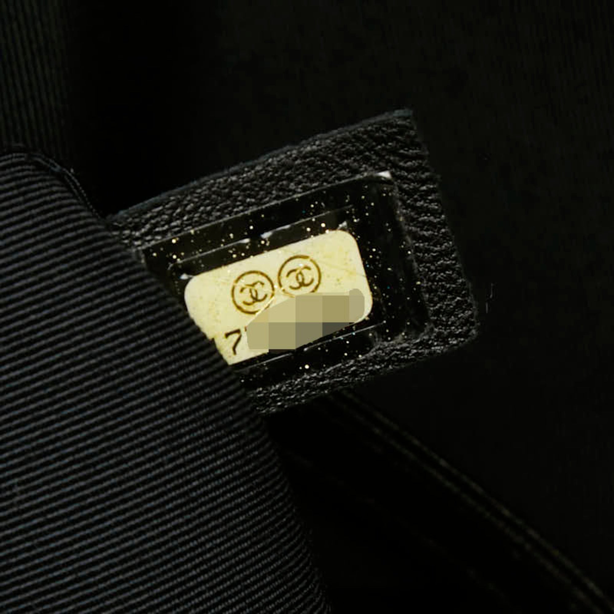 Chanel Black Ivory Grained Calfskin Shoulder Bag (Pre-Owned)